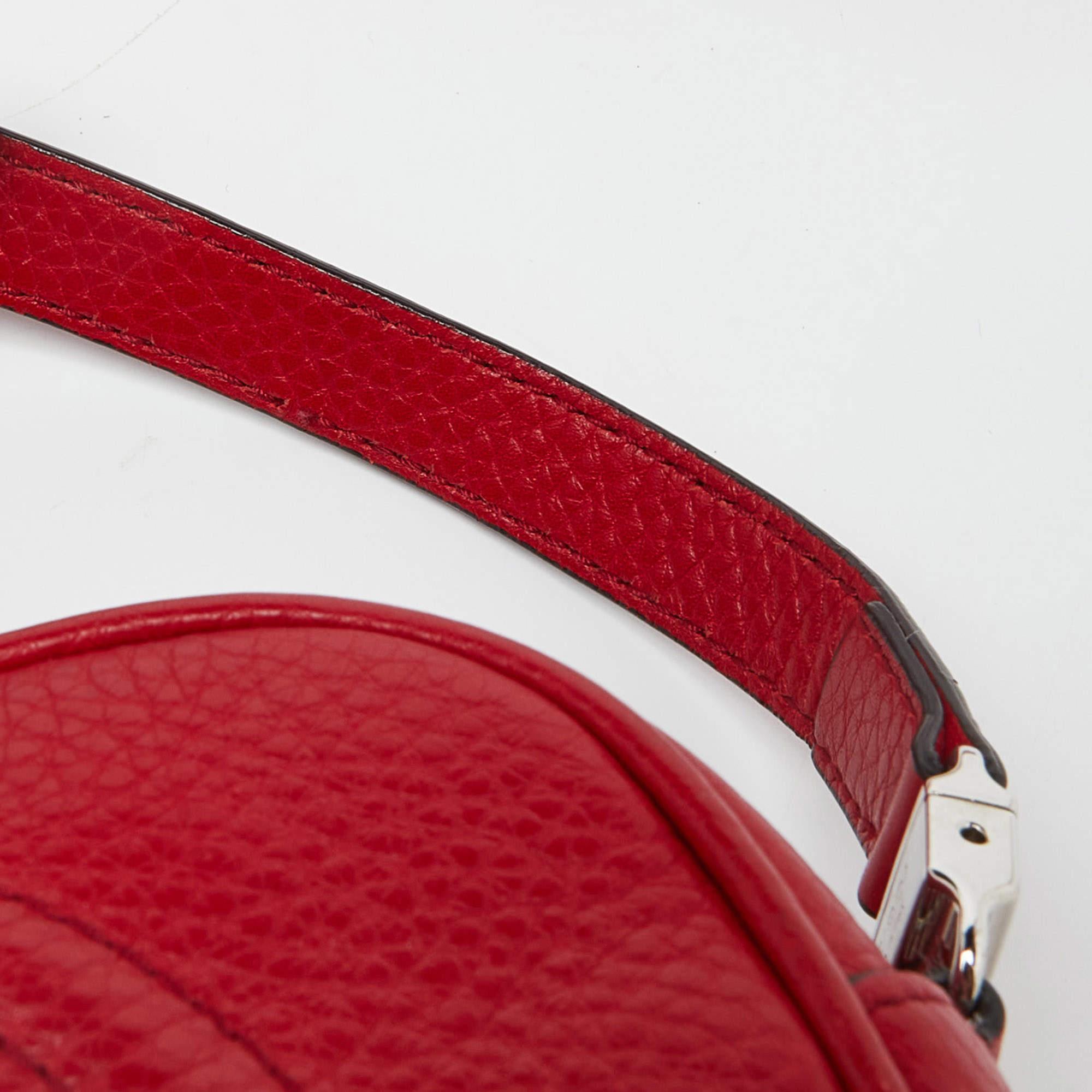 Gucci Red Leather Soho Crossbody Bag 2