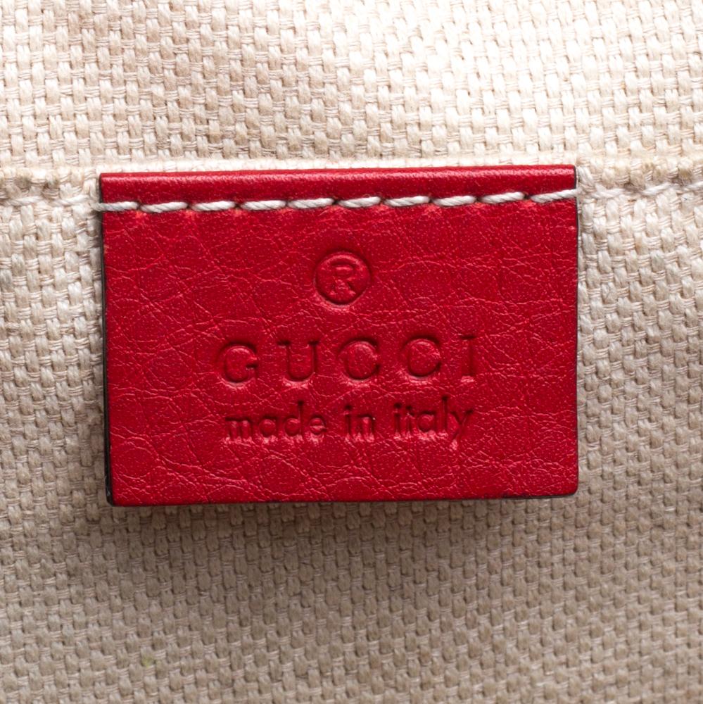 Gucci Red Leather Soho Disco Crossbody Bag 3