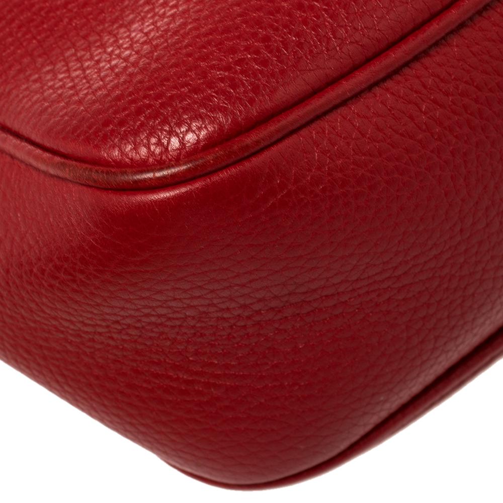 Gucci Red Leather Soho Disco Shoulder Bag 2