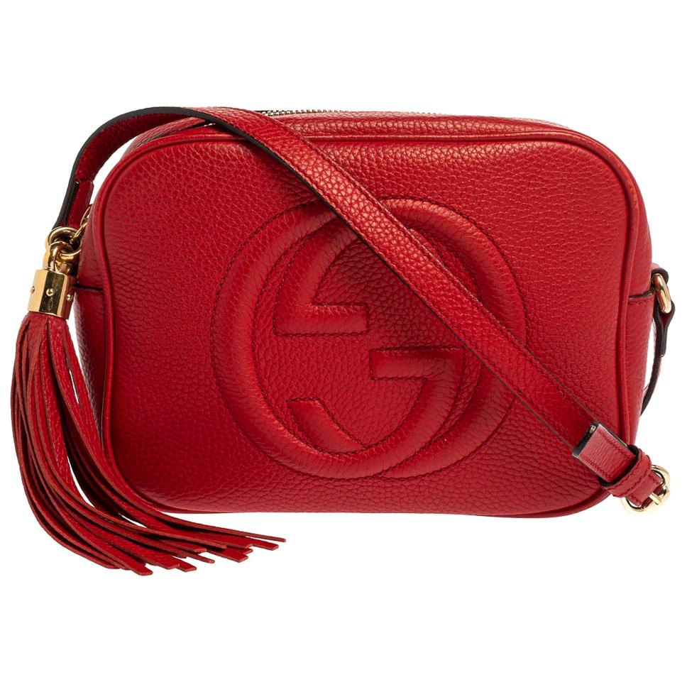 Gucci Red Soho Bag 3 For Sale on 1stDibs