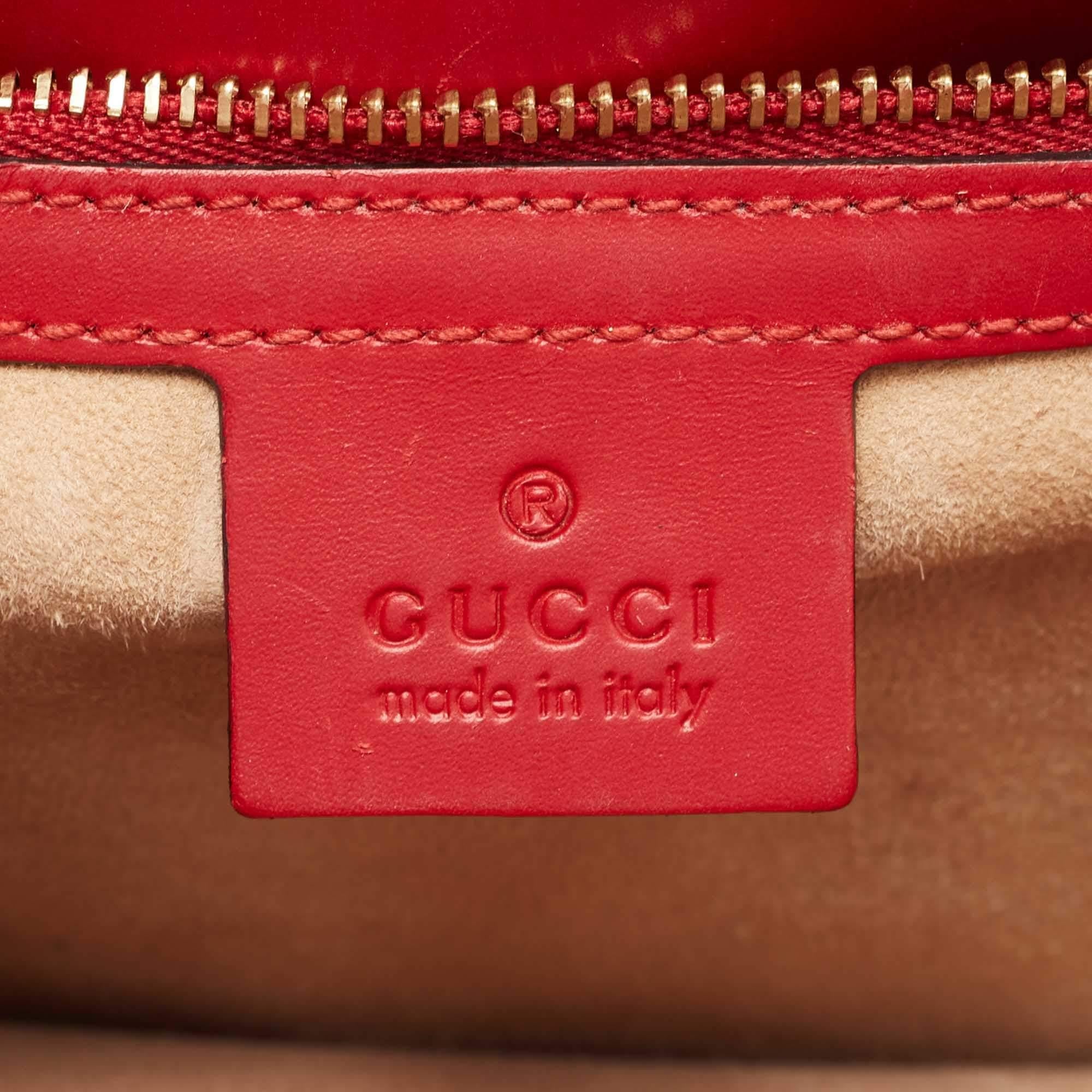 Gucci Red Leather Sylvie Shoulder Bag 12