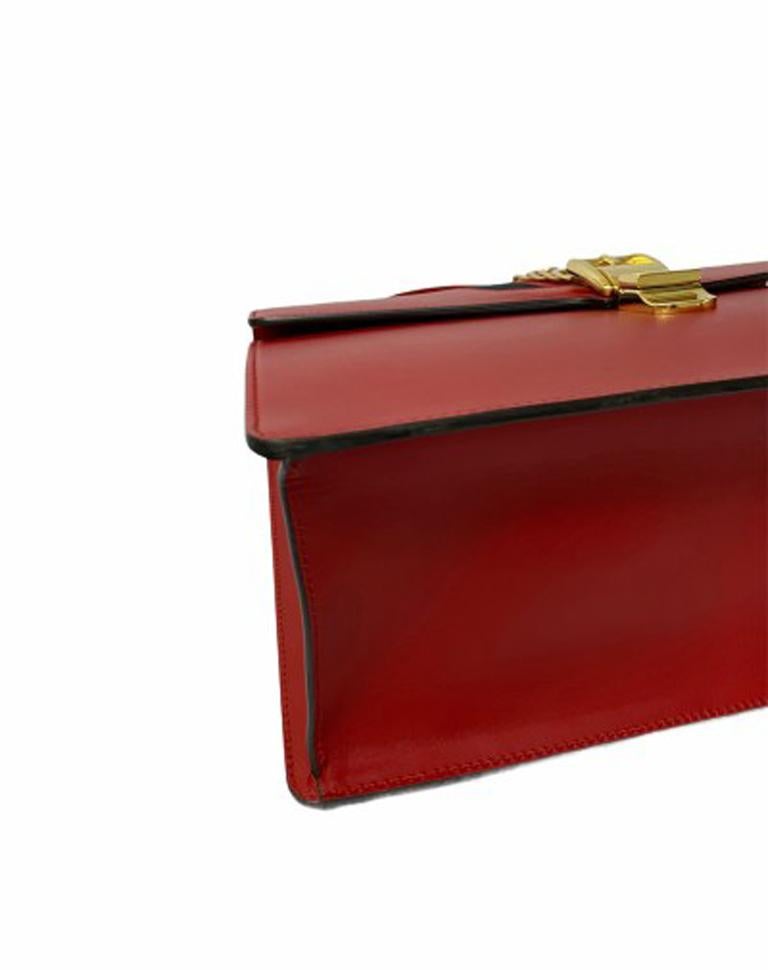 Women's Gucci Red Leather Sylvie Shoulder Bag 