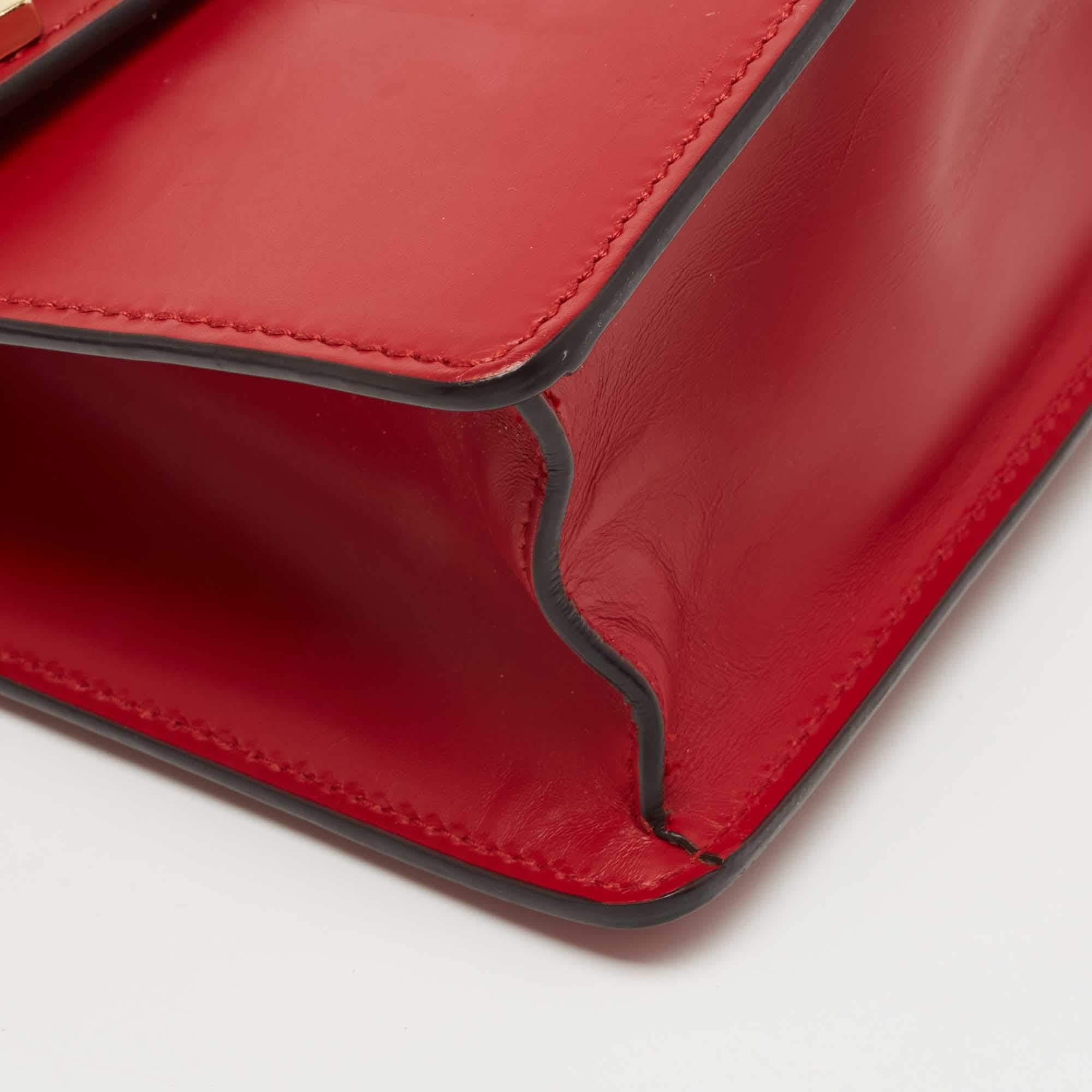 Gucci Red Leather Sylvie Shoulder Bag 3