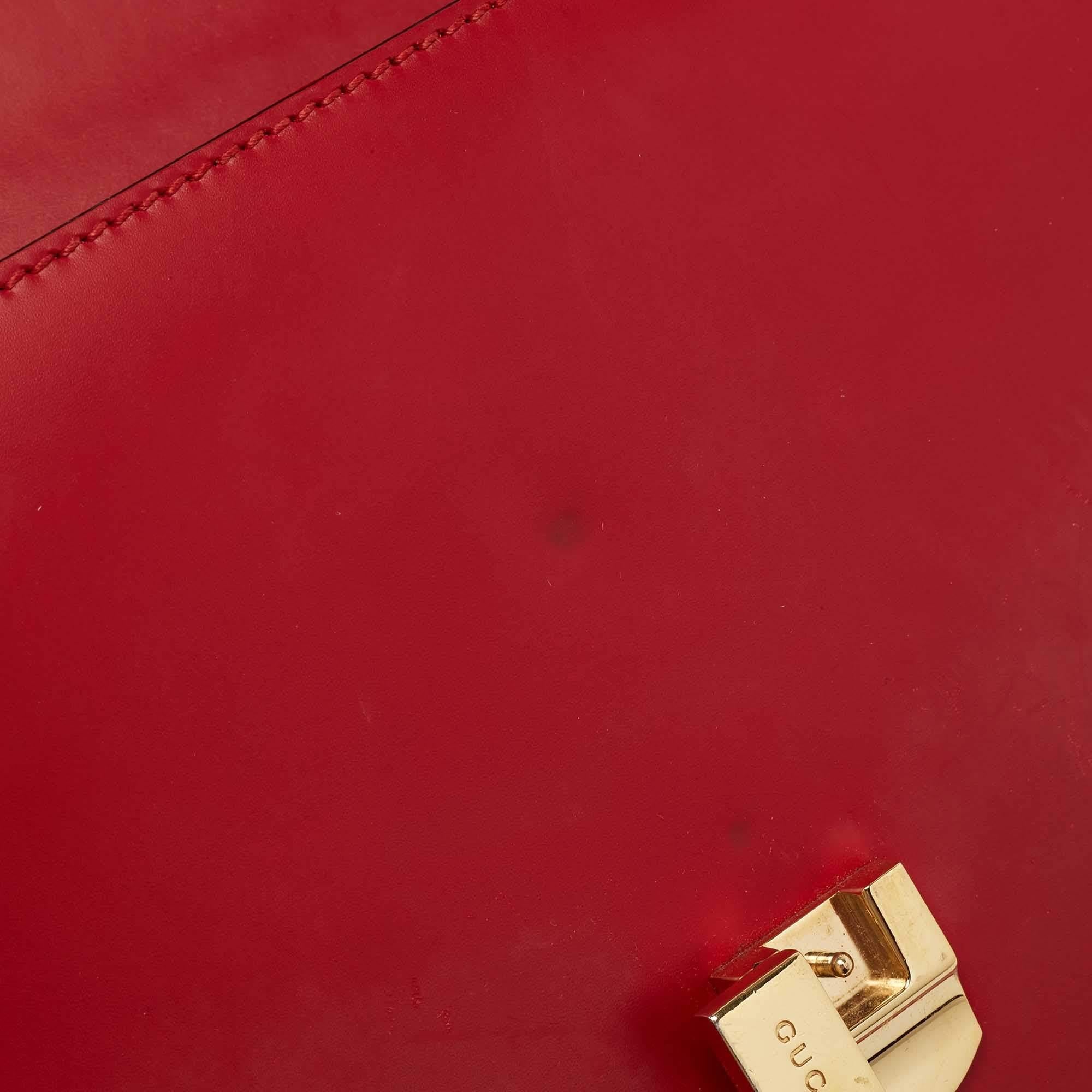 Gucci Red Leather Sylvie Shoulder Bag 5