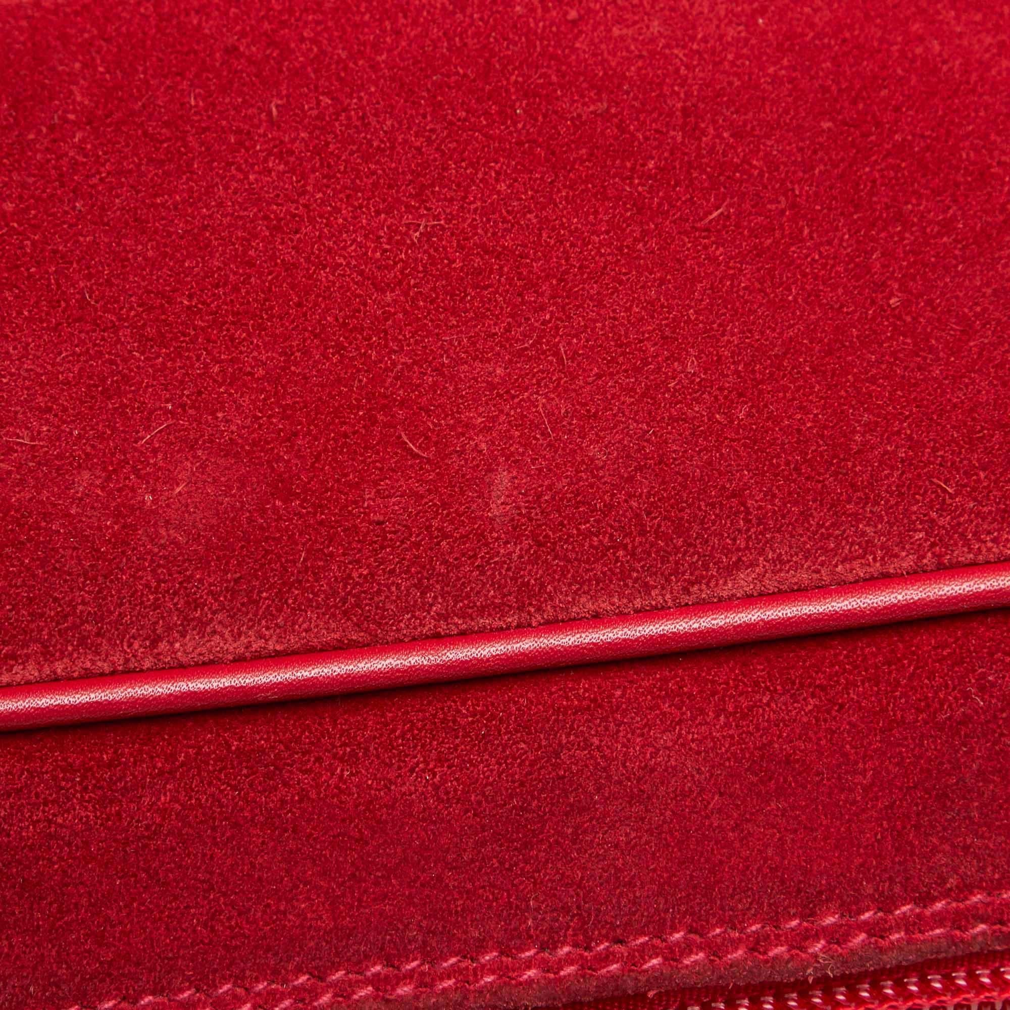 Gucci Red Leather Vanity Bag For Sale 6