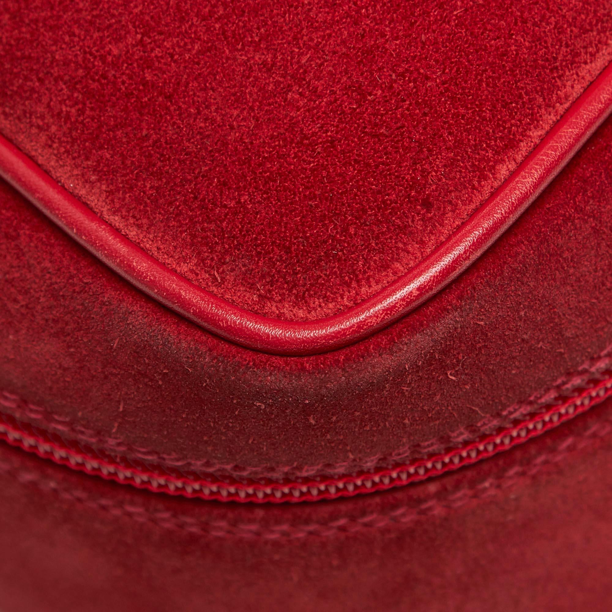 Gucci Red Leather Vanity Bag For Sale 7