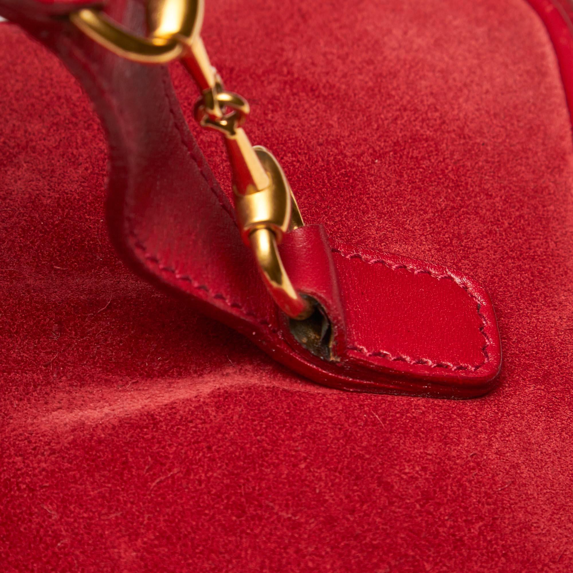 Gucci Red Leather Vanity Bag For Sale 11