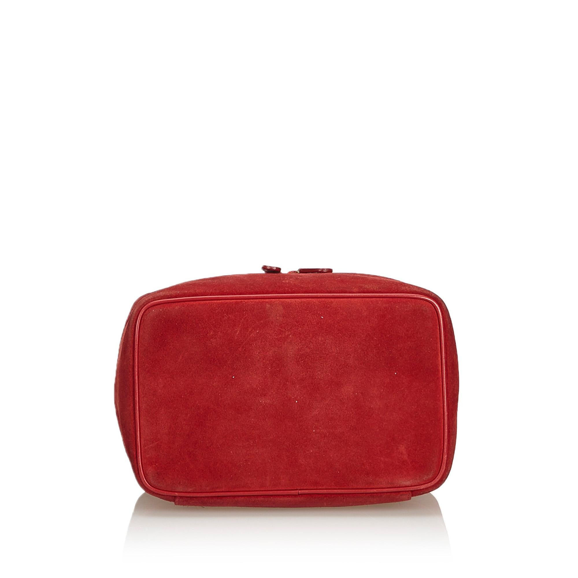 Women's Gucci Red Leather Vanity Bag For Sale