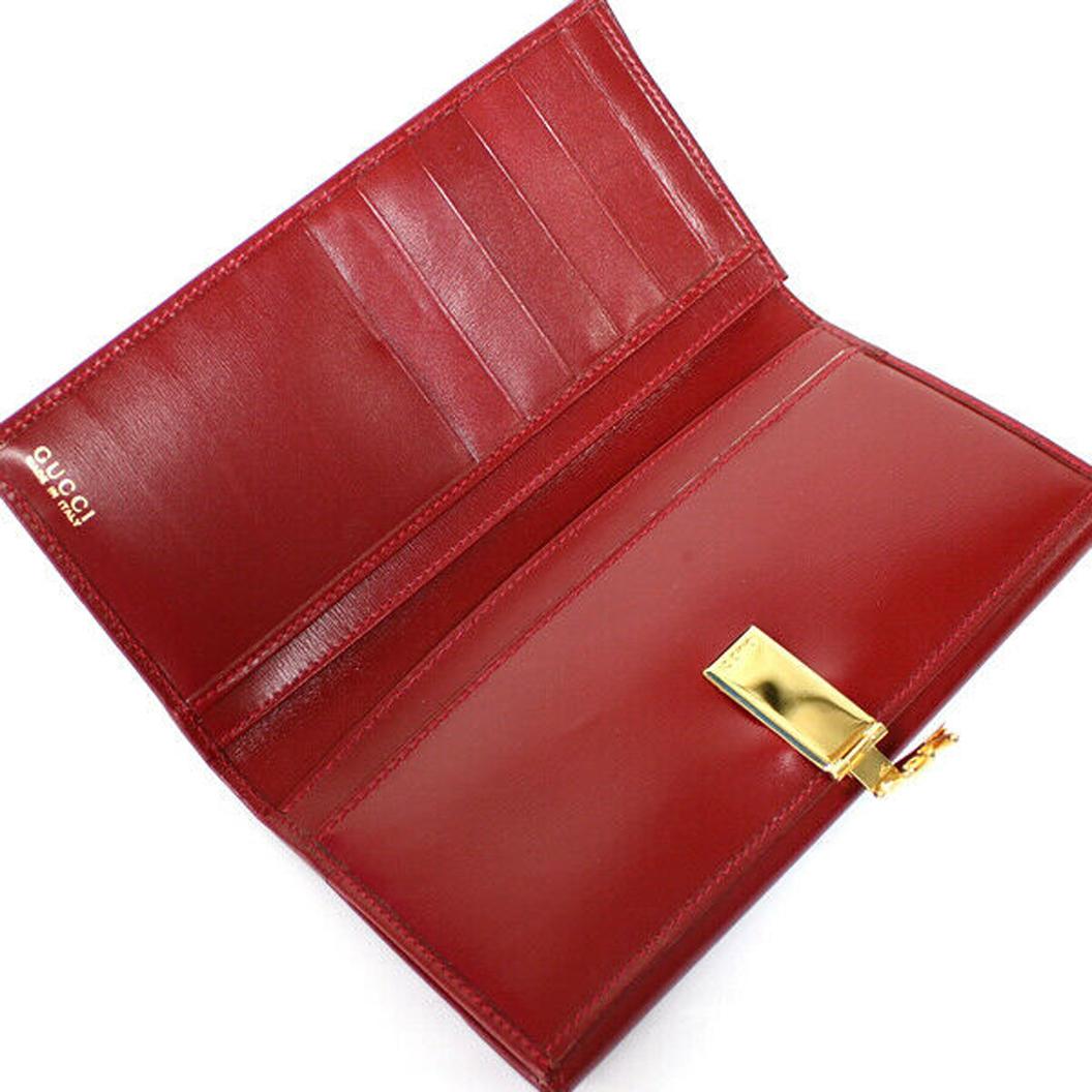 Gucci Red Leather Wallet 1