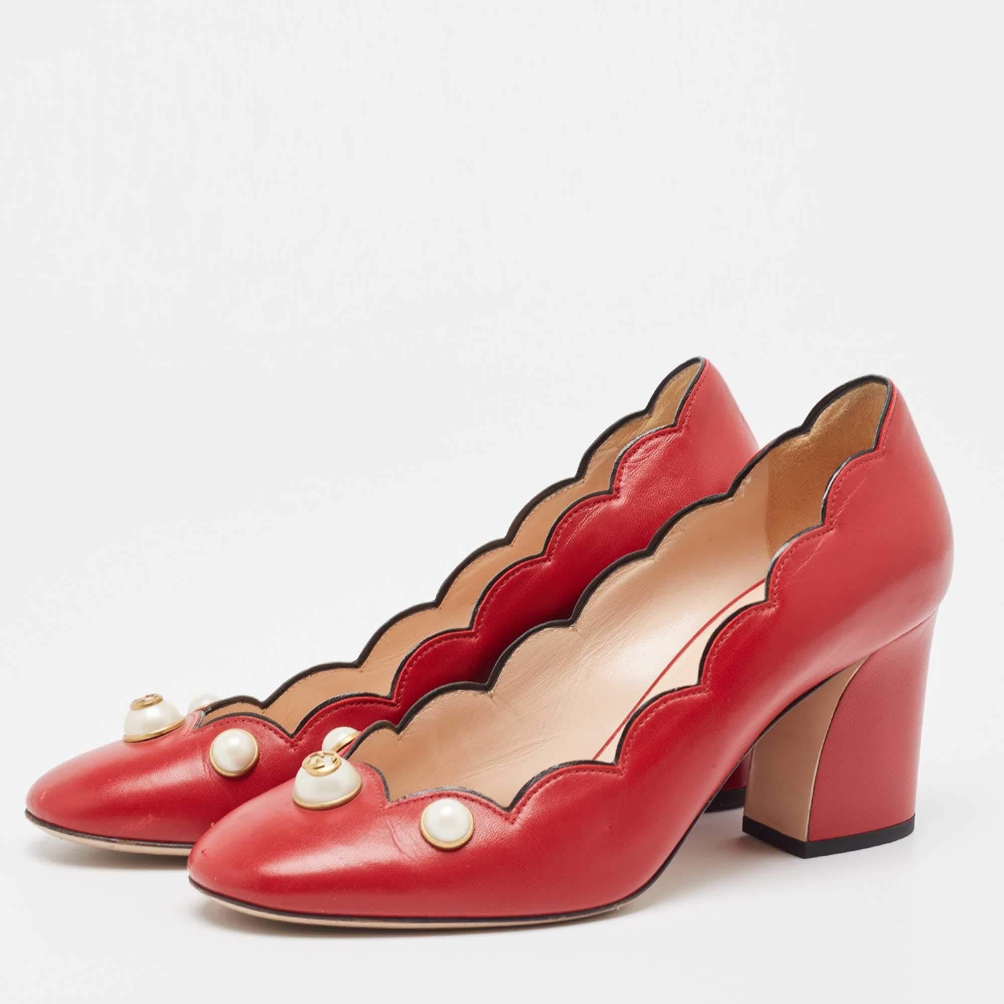 Make a chic style statement with these designer pumps. They showcase sturdy heels and durable soles, perfect for your fashionable outings!
