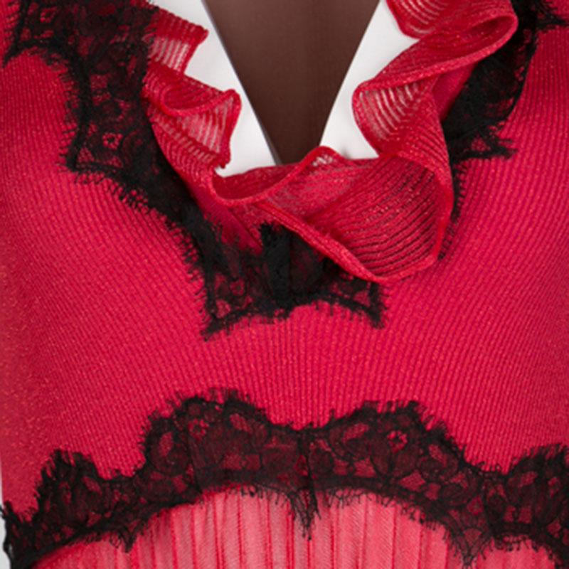 reverse pleats burgundy knit