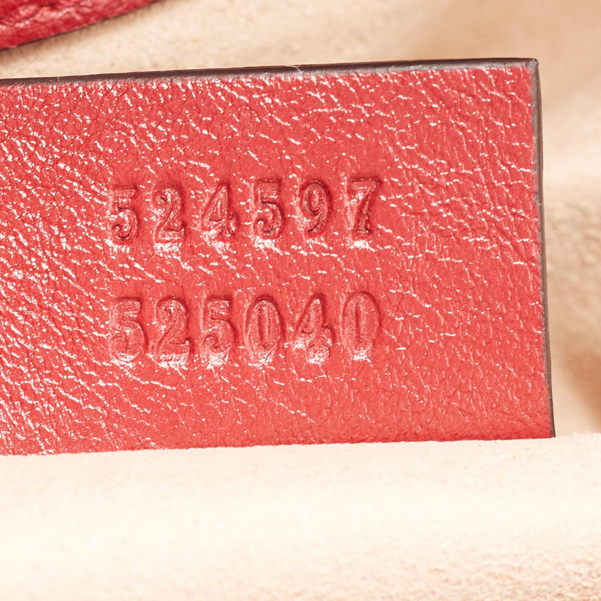 Gucci Red Matelassé Leather GG Marmont 2.0 Multi Belt Bag 5