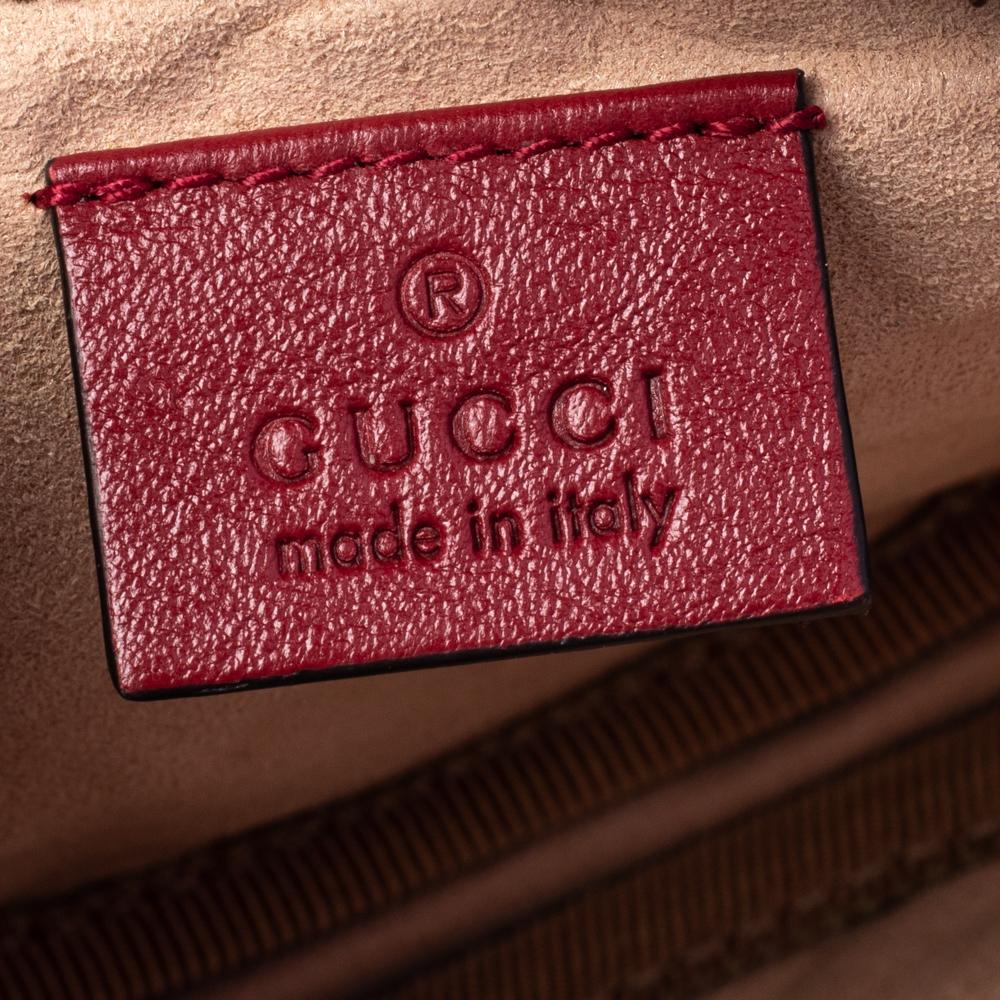 Gucci Red Matelassé Leather GG Marmont 2.0 Multi Belt Bag 4