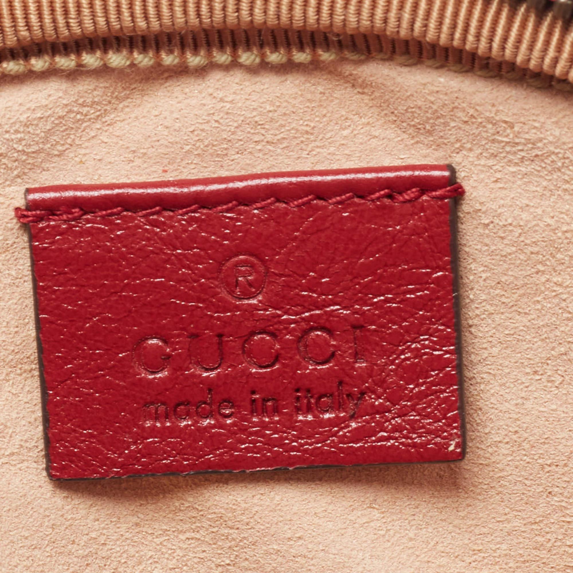 Gucci Red Matelassé Leather GG Marmont 2.0 Multi Belt Bag For Sale 8