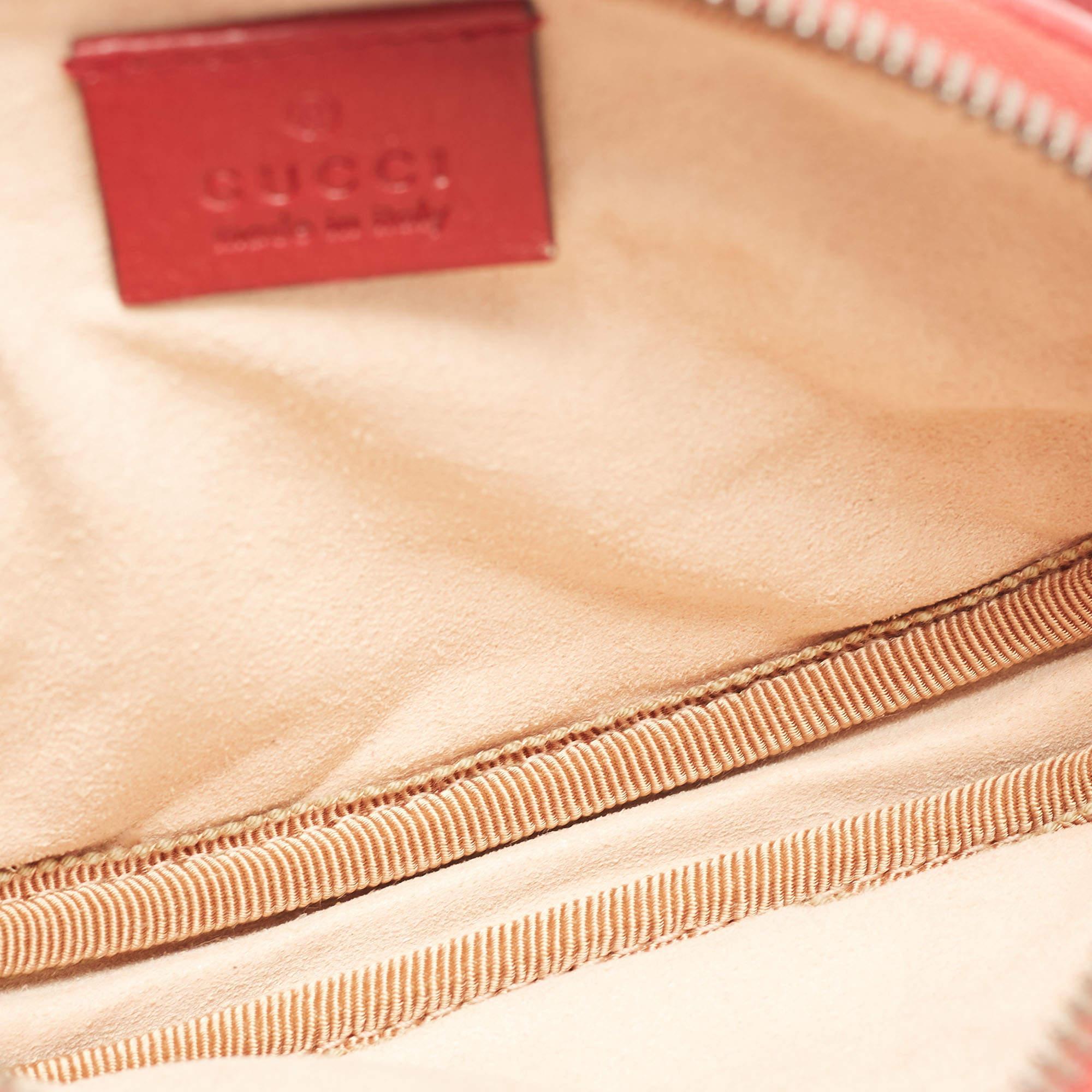 Gucci Red Matelassé Leather GG Marmont 2.0 Multi Belt Bag 8