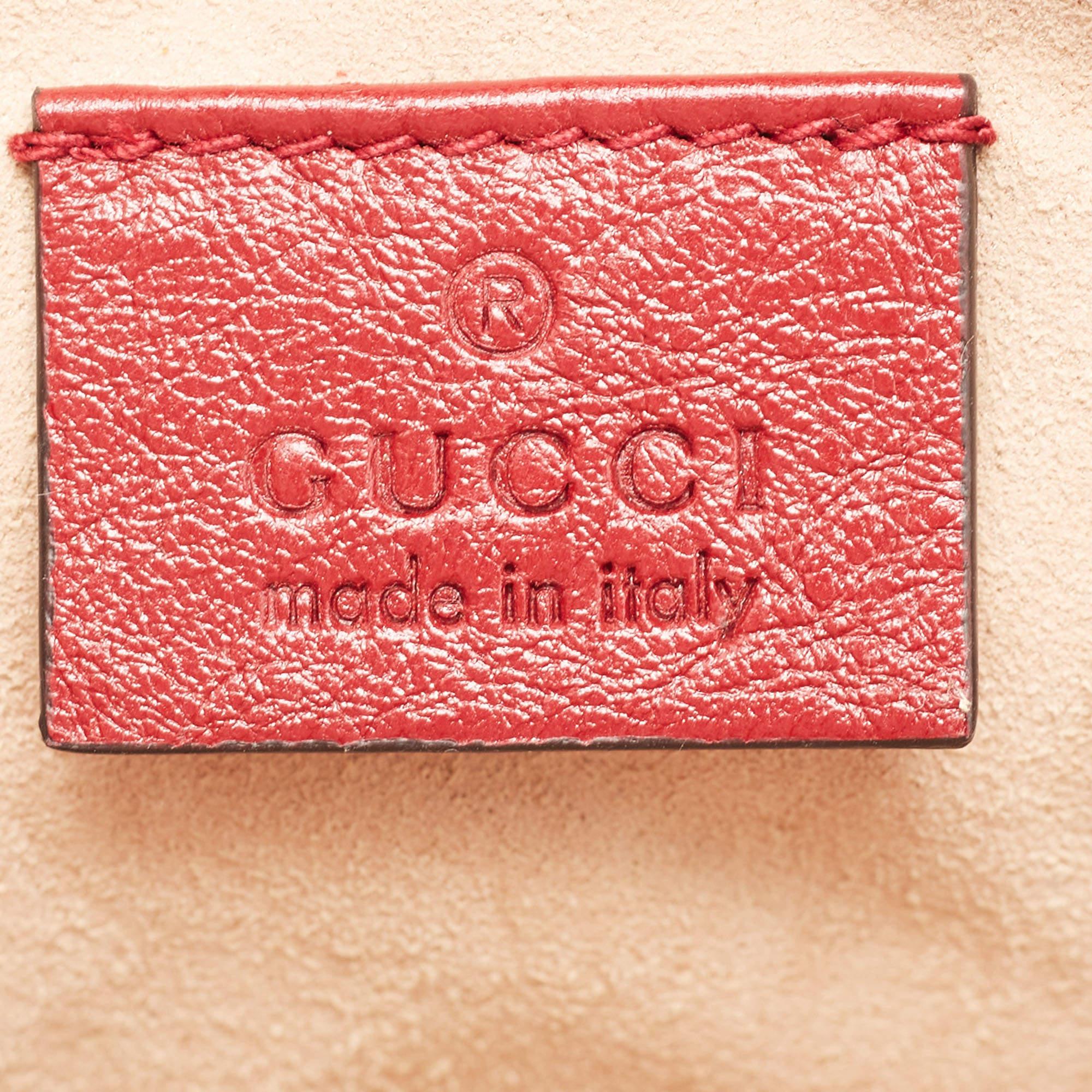 Gucci Red Matelassé Leather GG Marmont 2.0 Multi Belt Bag 9
