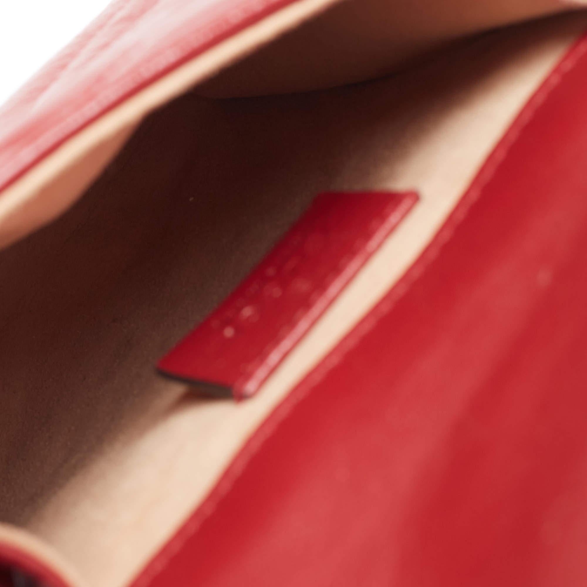 Gucci Red Matelassé Leather GG Marmont 2.0 Multi Belt Bag For Sale 10