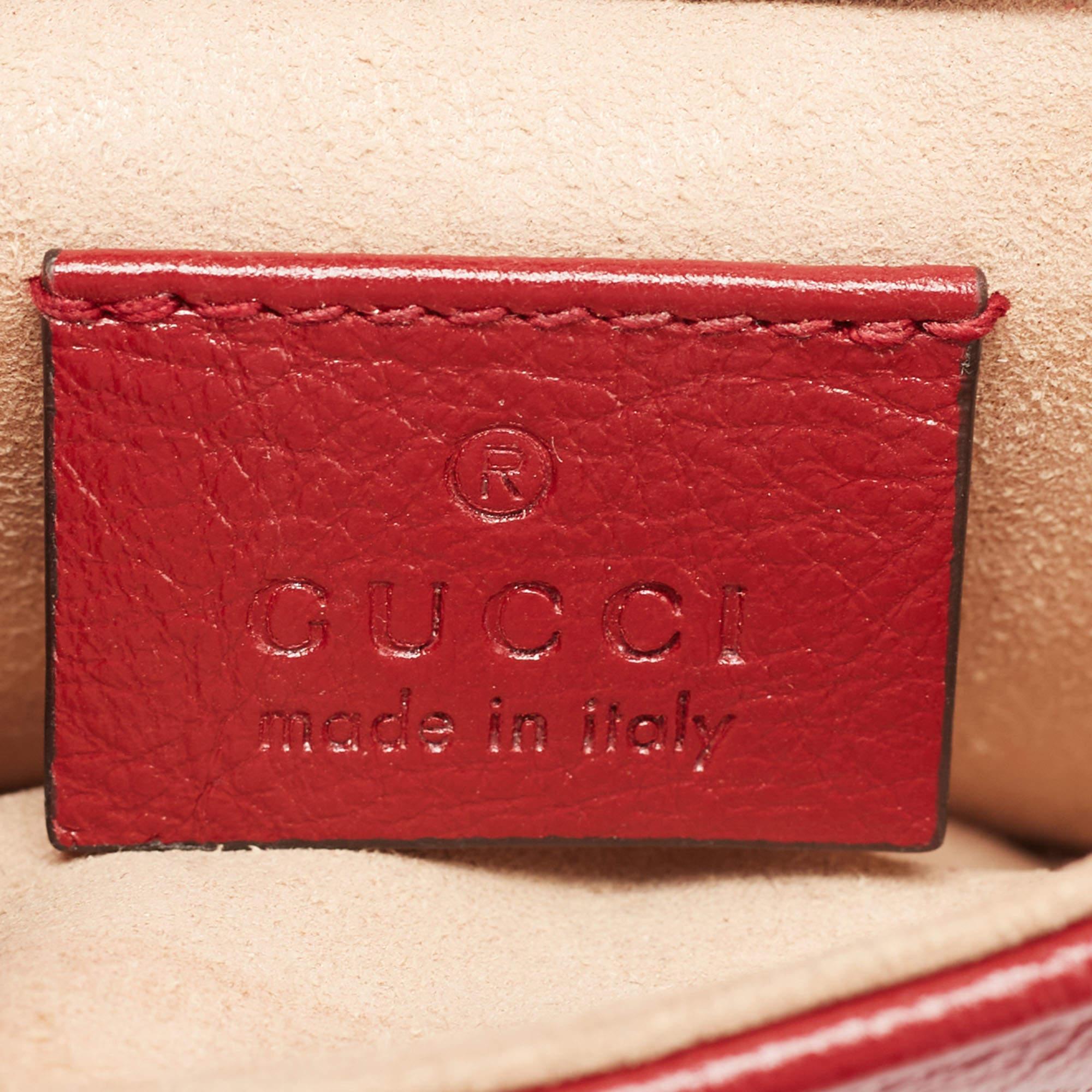 Gucci Red Matelassé Leather GG Marmont 2.0 Multi Belt Bag 10