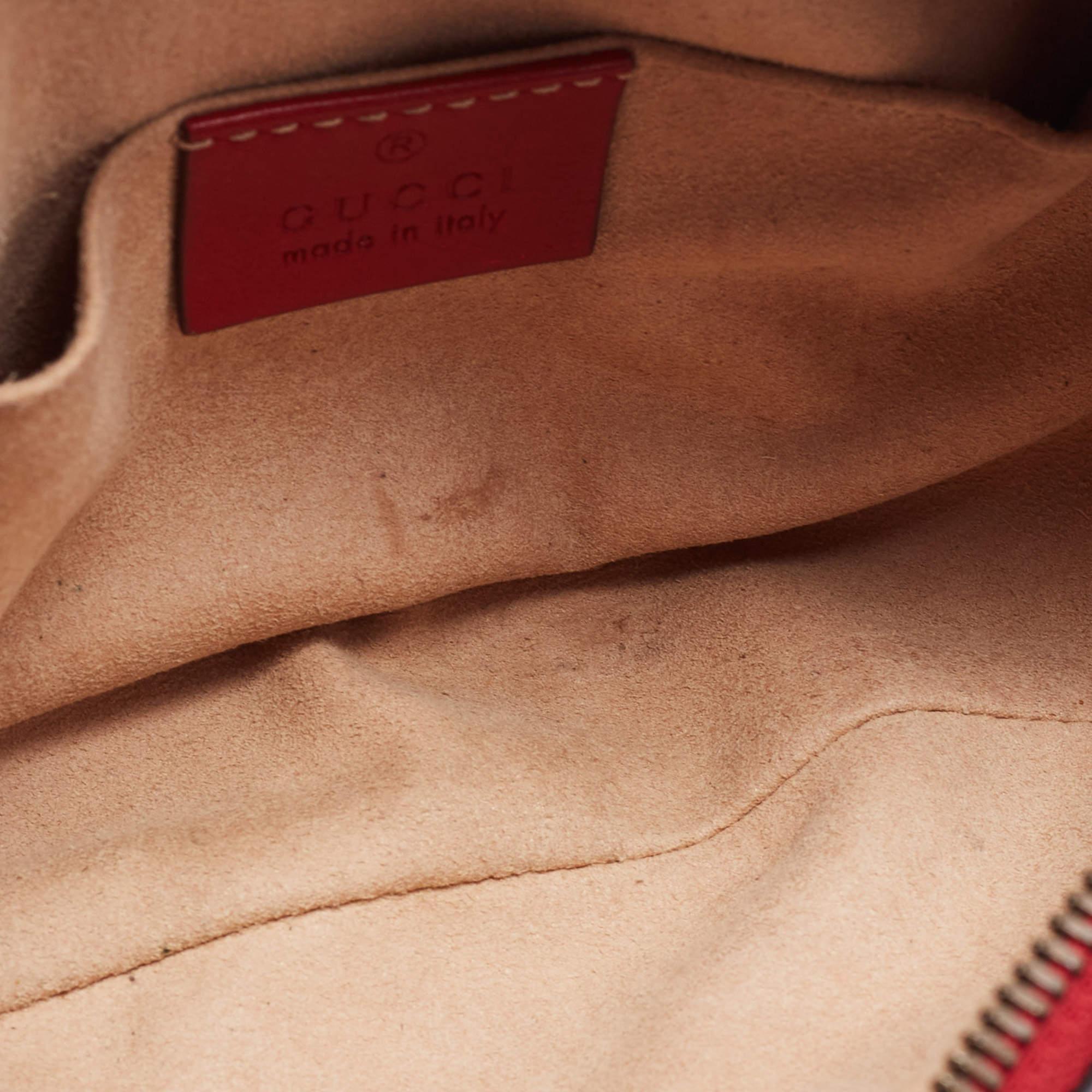 Gucci Red Matelassé Leather GG Marmont Belt Bag 7