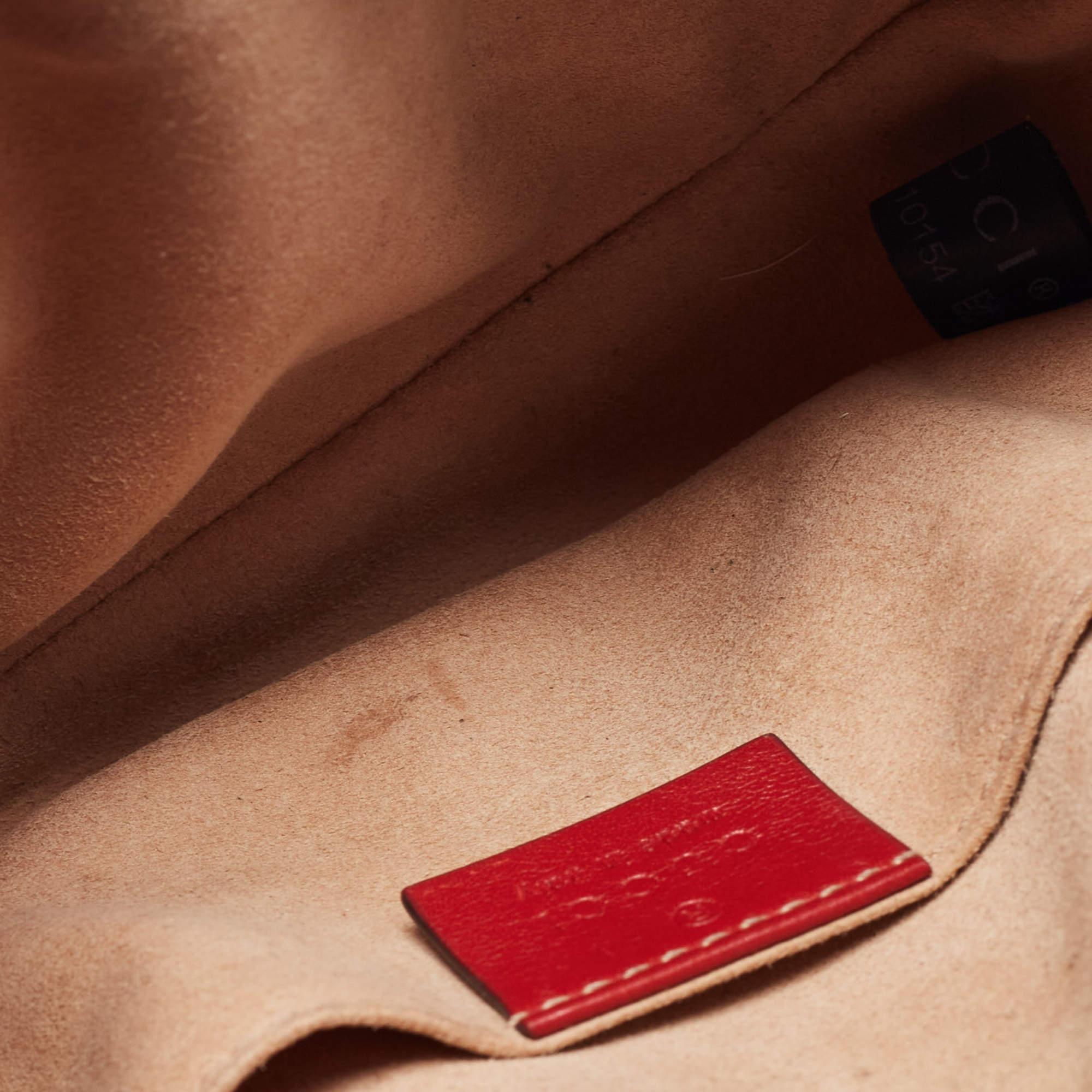 Gucci Red Matelassé Leather GG Marmont Belt Bag 9