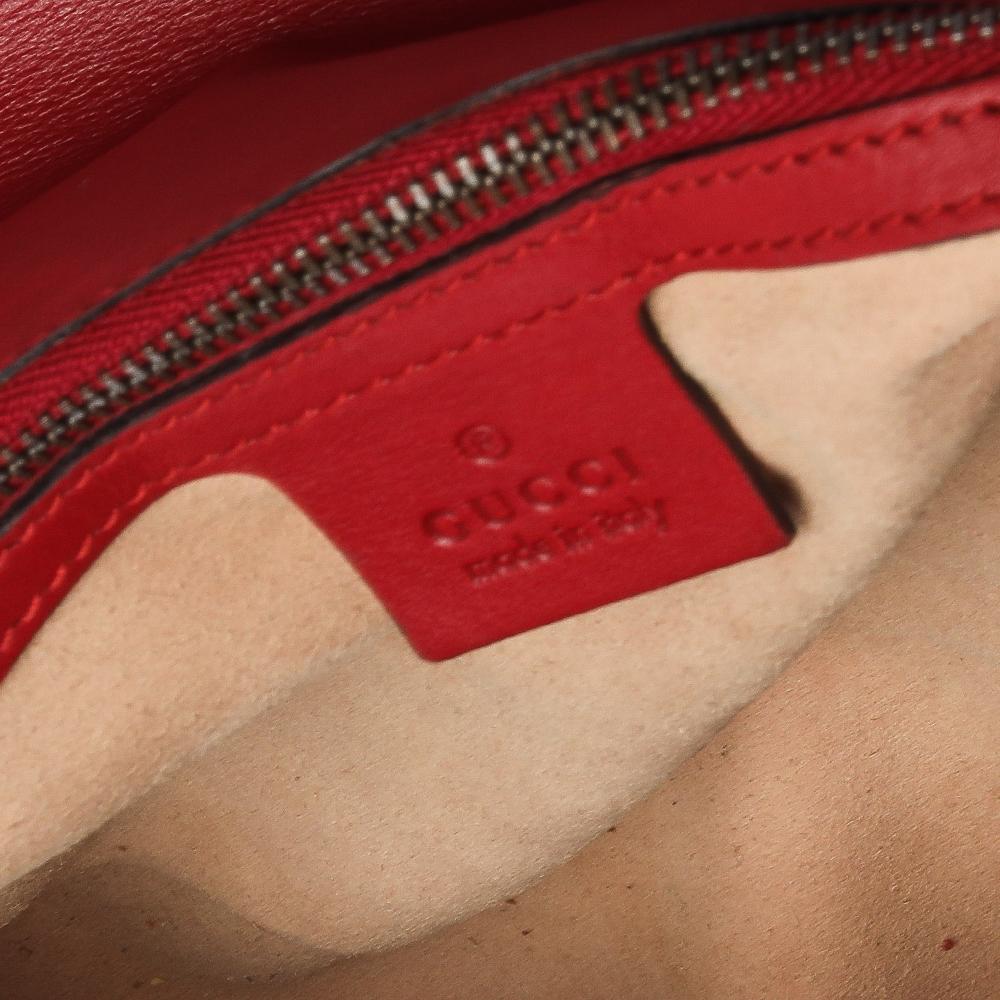 Gucci Red Matelasse Leather Medium GG Marmont Shoulder Bag 5