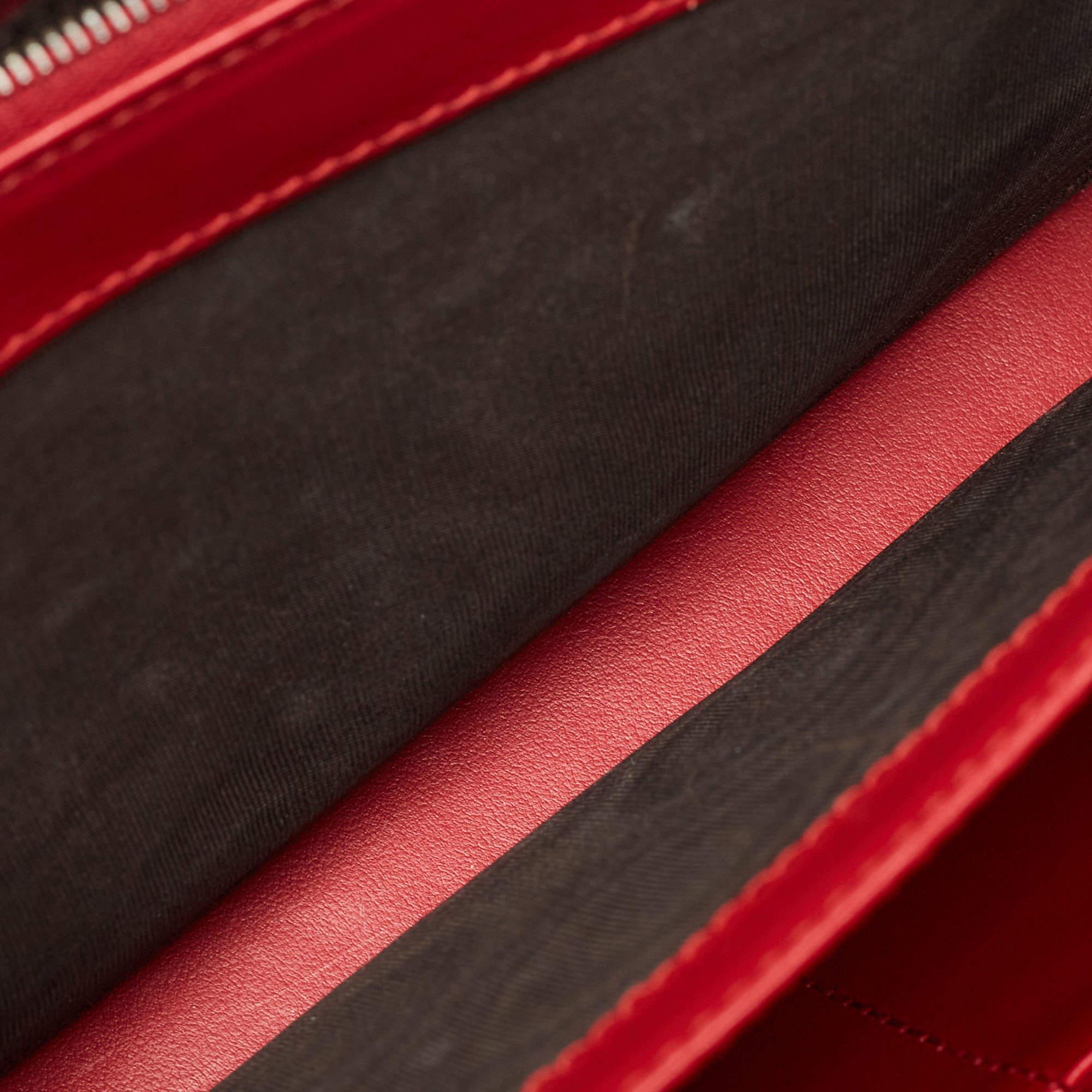 Gucci Red Matelasse Leather Mini GG Marmont Chain Bag 6
