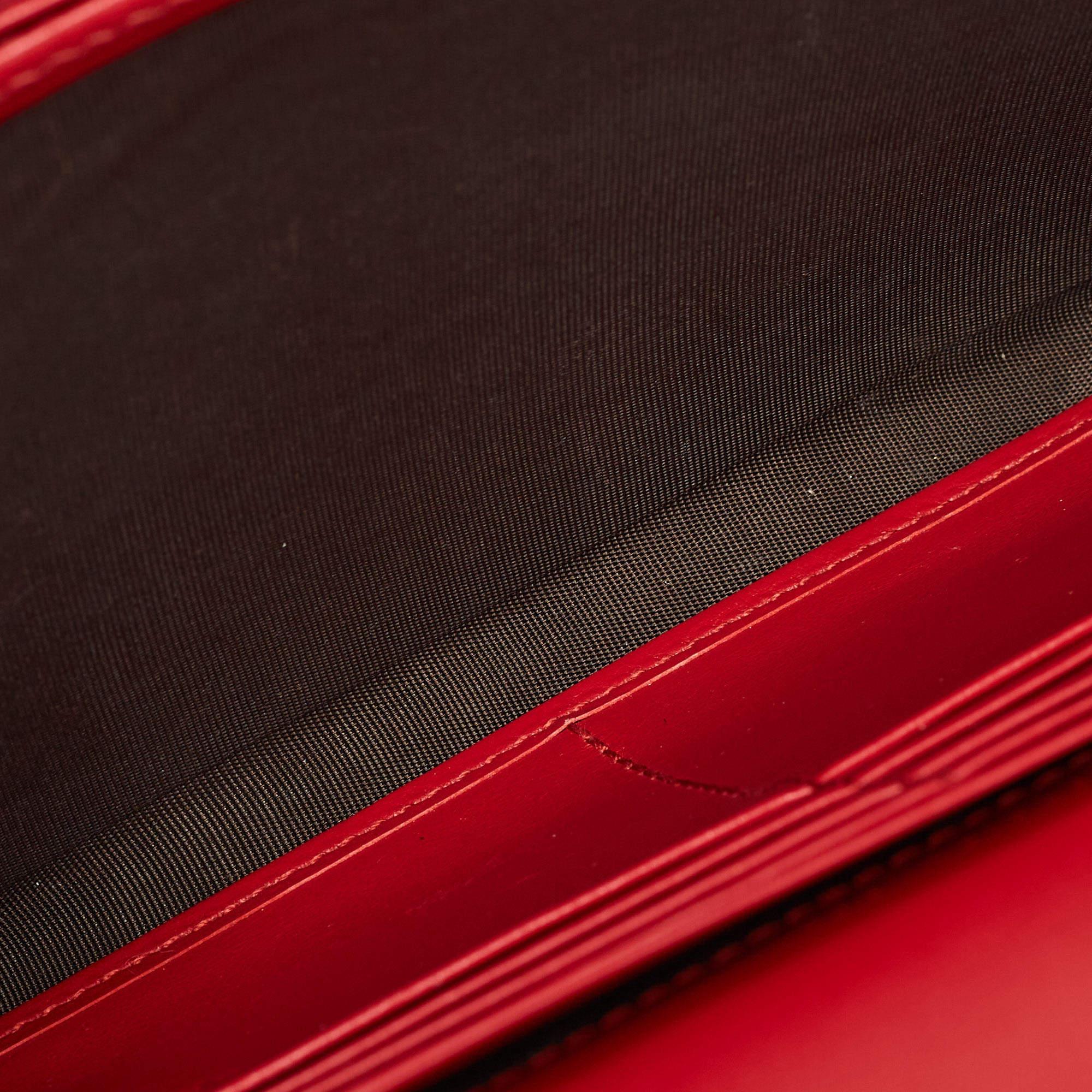 Gucci Red Matelasse Leather Mini GG Marmont Chain Bag 7