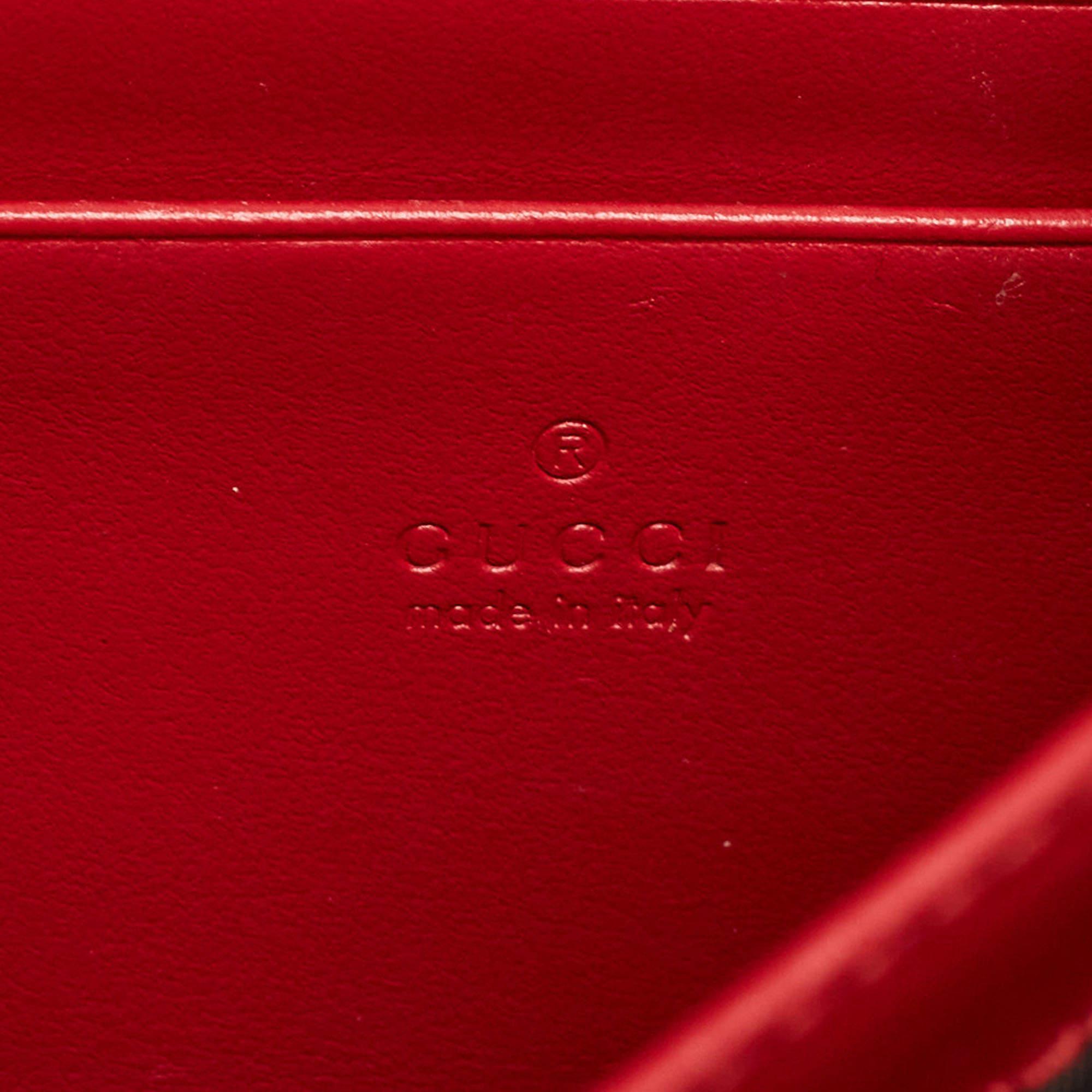 Gucci Red Matelasse Leather Mini GG Marmont Chain Bag 9