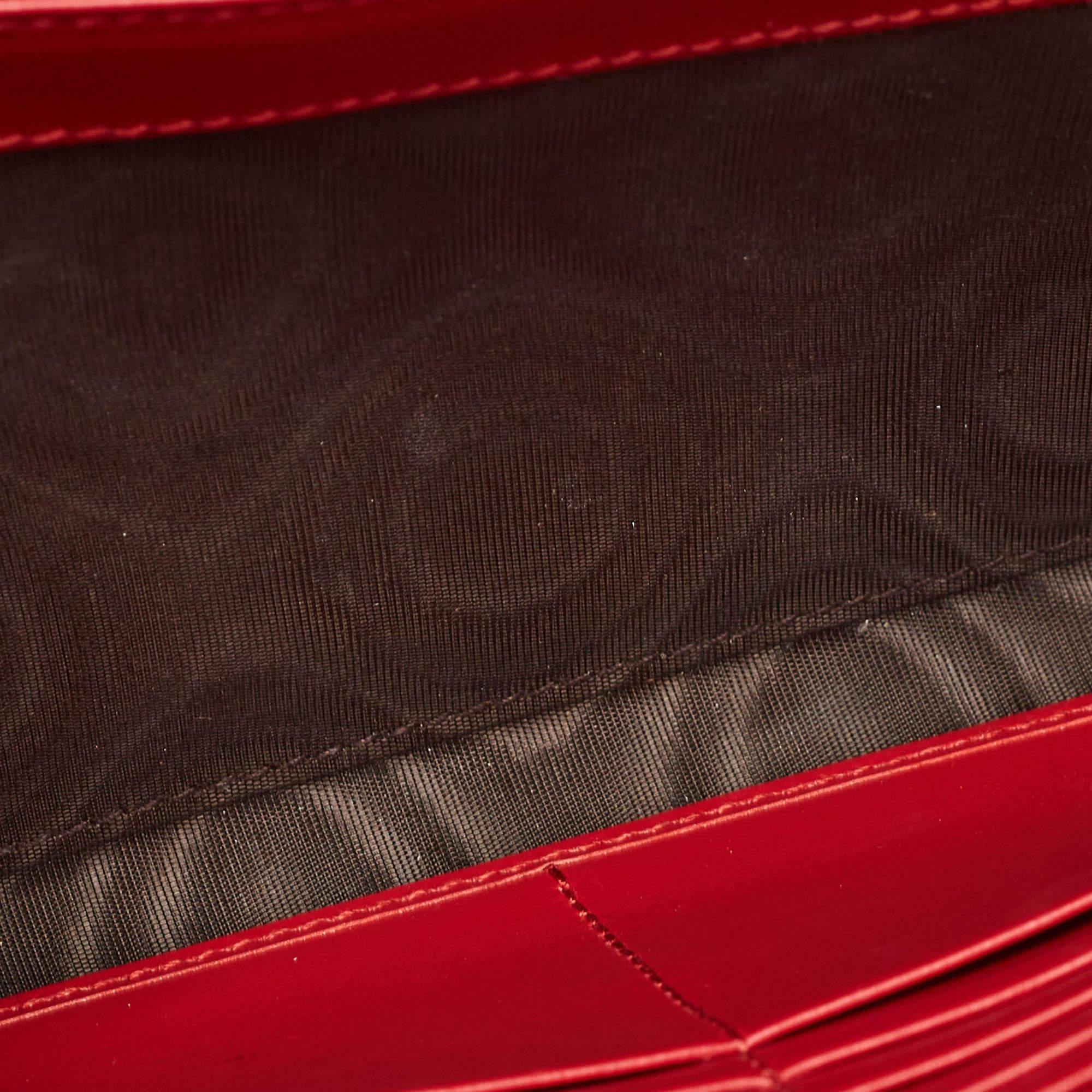 Gucci Red Matelasse Leather Mini GG Marmont Chain Bag 11