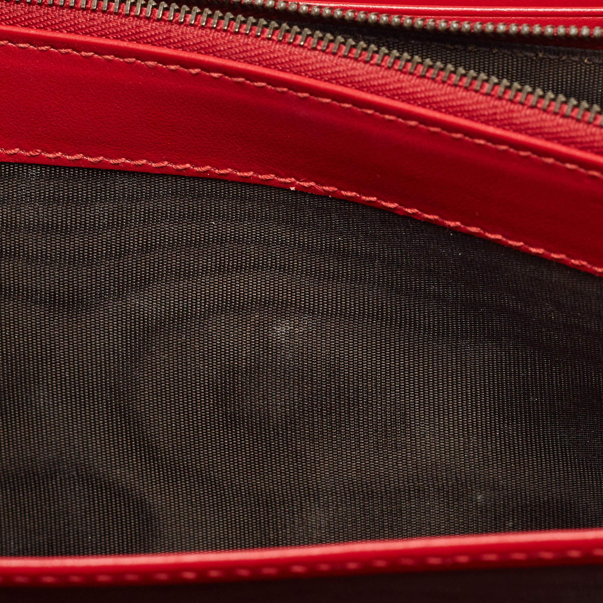 Gucci Red Matelasse Leather Mini GG Marmont Chain Bag 5
