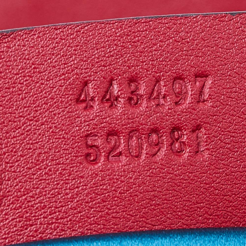 Gucci Red Matelassé Velvet Small GG Marmont Shoulder Bag 2