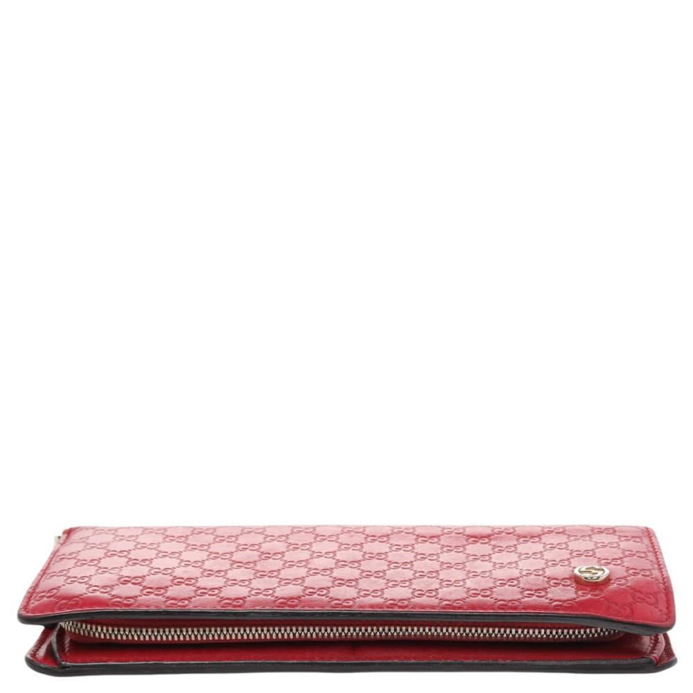 Gucci Red Microguccissima Leather Bifold Wallet 2