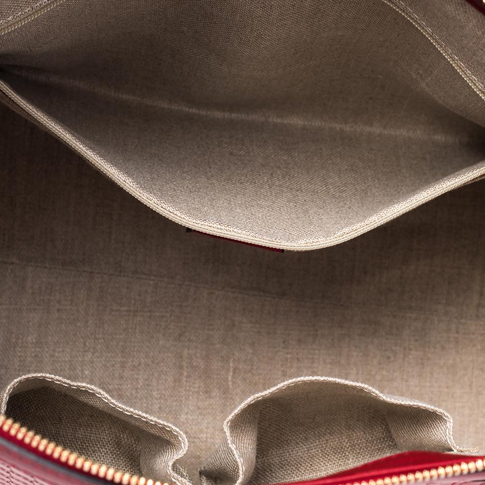 Women's Gucci Red Microguccissima Leather Dome Satchel
