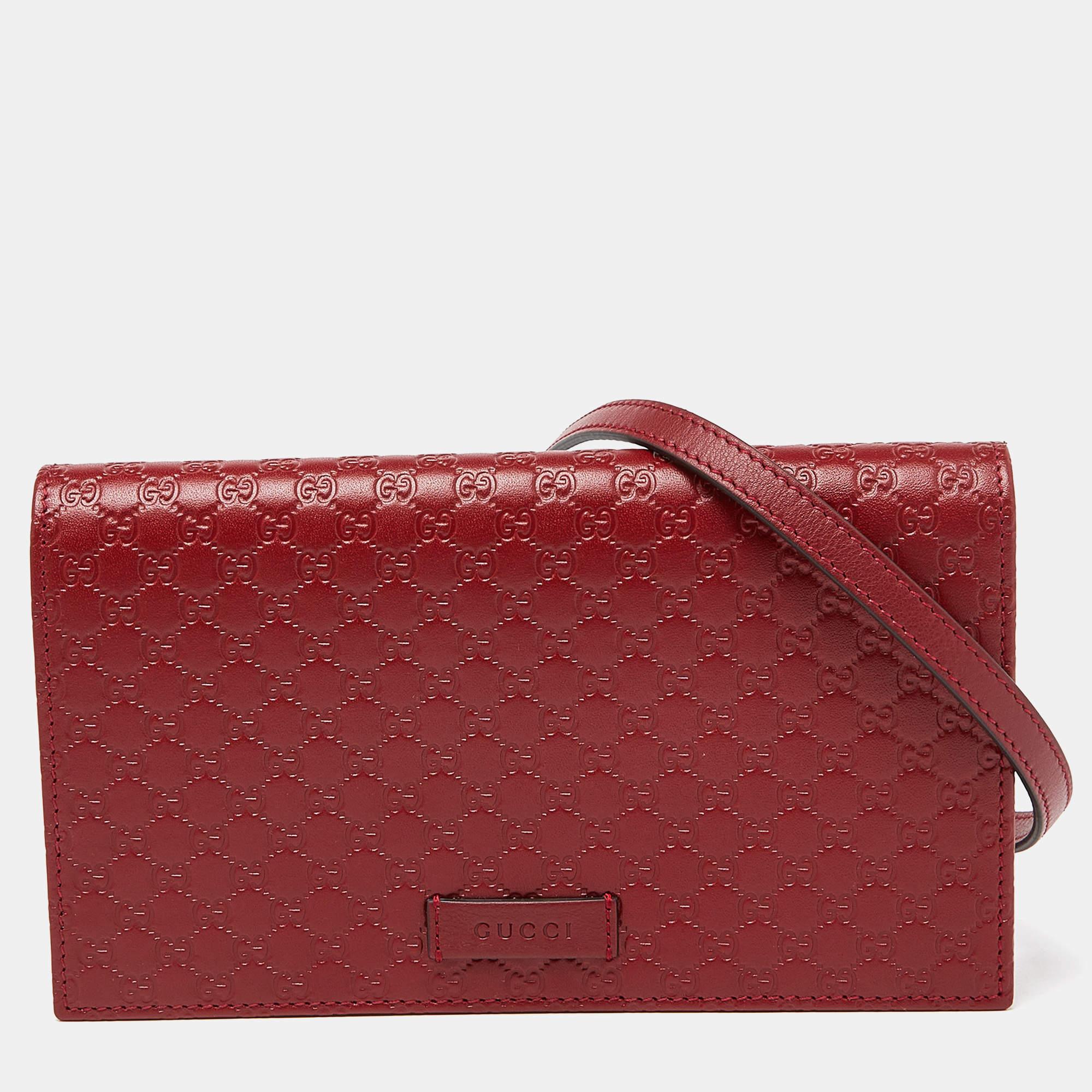 Gucci Red Microguccissima Leather Flap Crossbody Bag 6