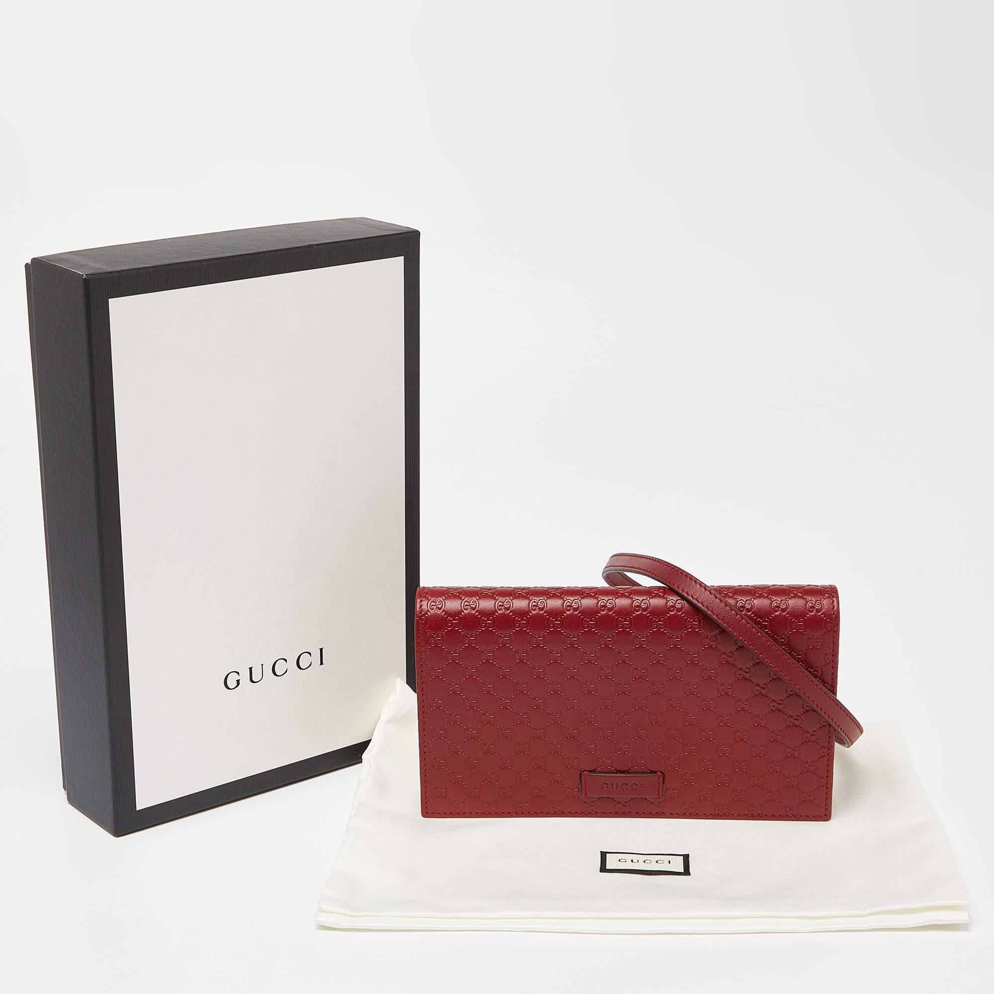 Gucci Red Microguccissima Leather Flap Crossbody Bag 8