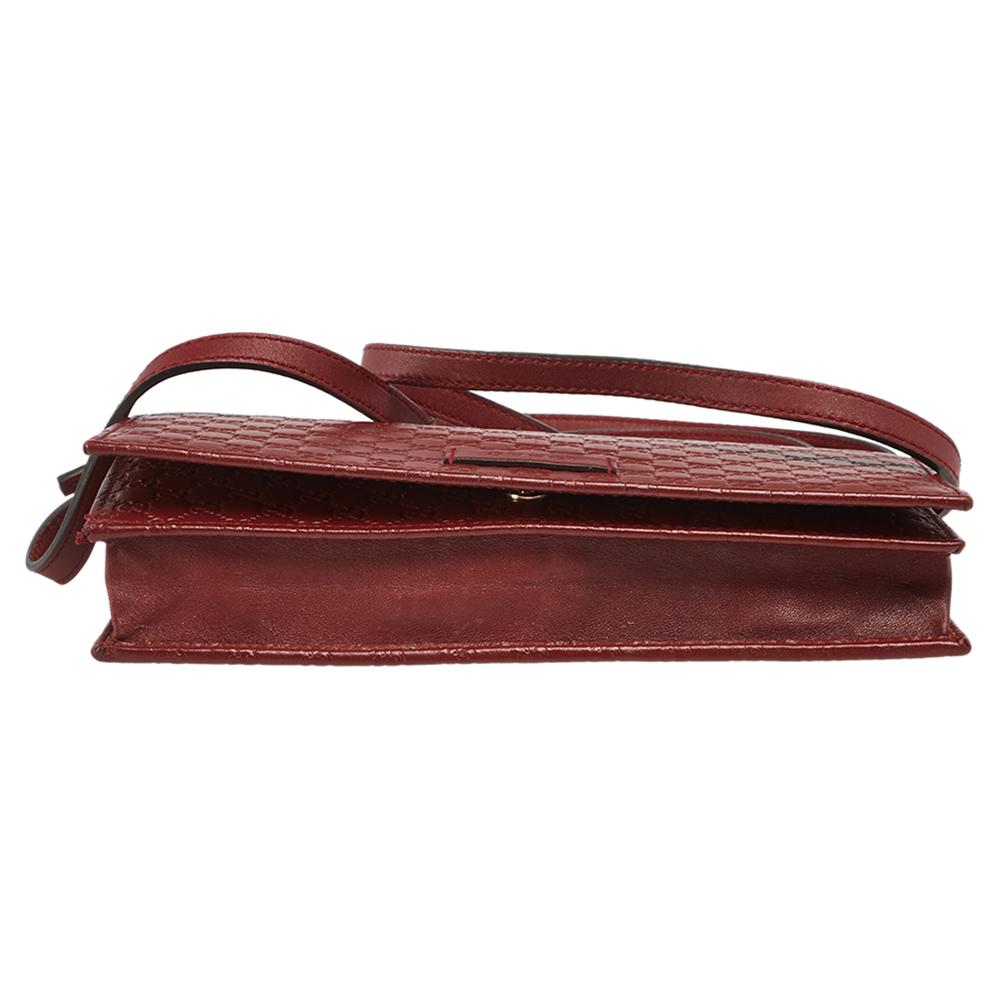 gucci red leather cross body bag