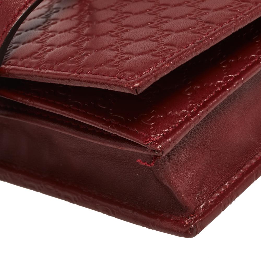 Gucci Red Microguccissima Leather Flap Crossbody Bag 1