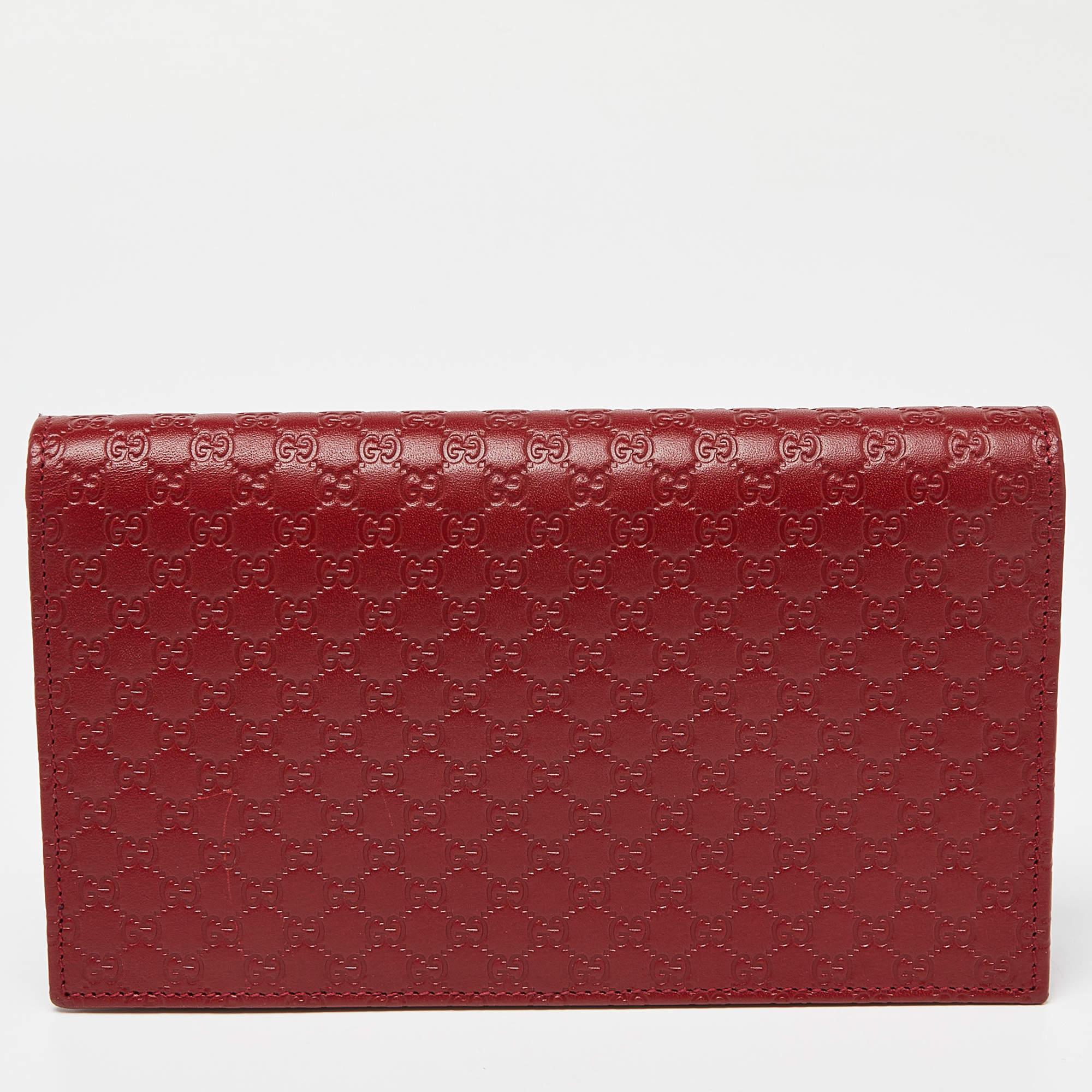 Gucci Red Microguccissima Leather Flap Crossbody Bag 5