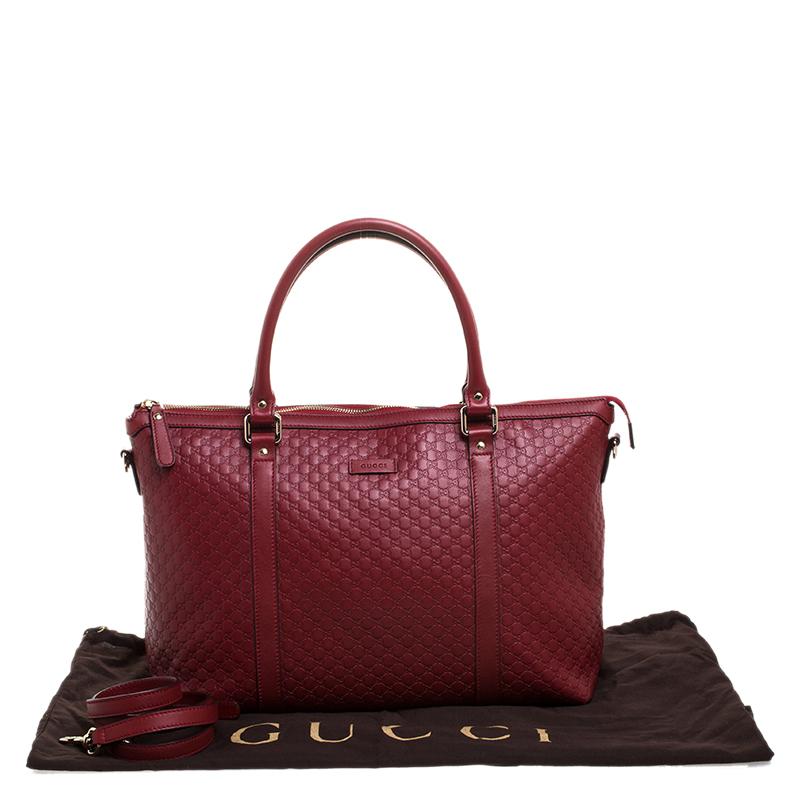Gucci Red Microguccissima Leather Margaux Tote 4