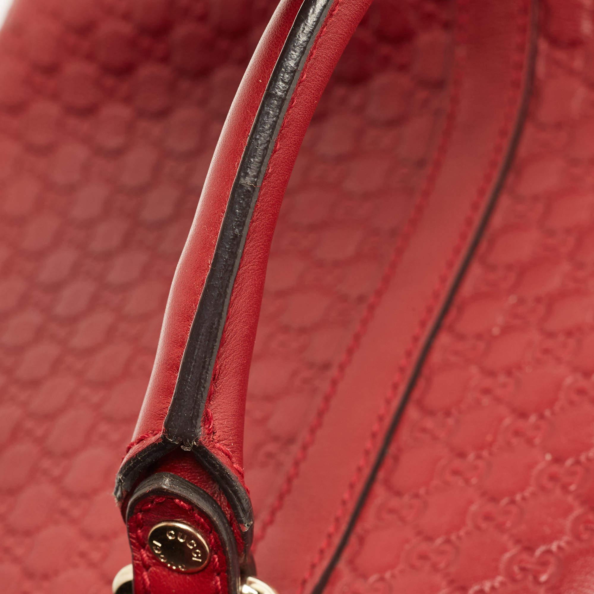 Gucci Red Microguccissima Leather Margaux Tote 9