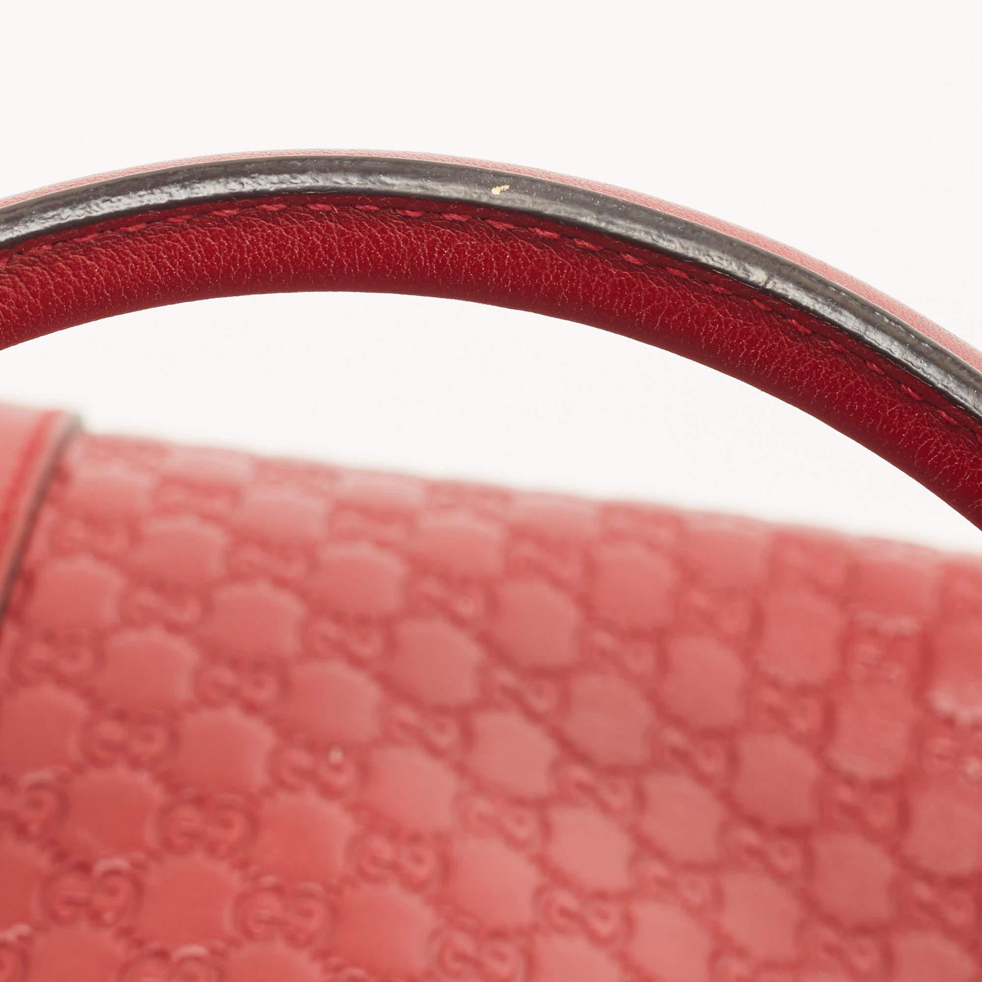 Gucci Red Microguccissima Leather Margaux Tote 2