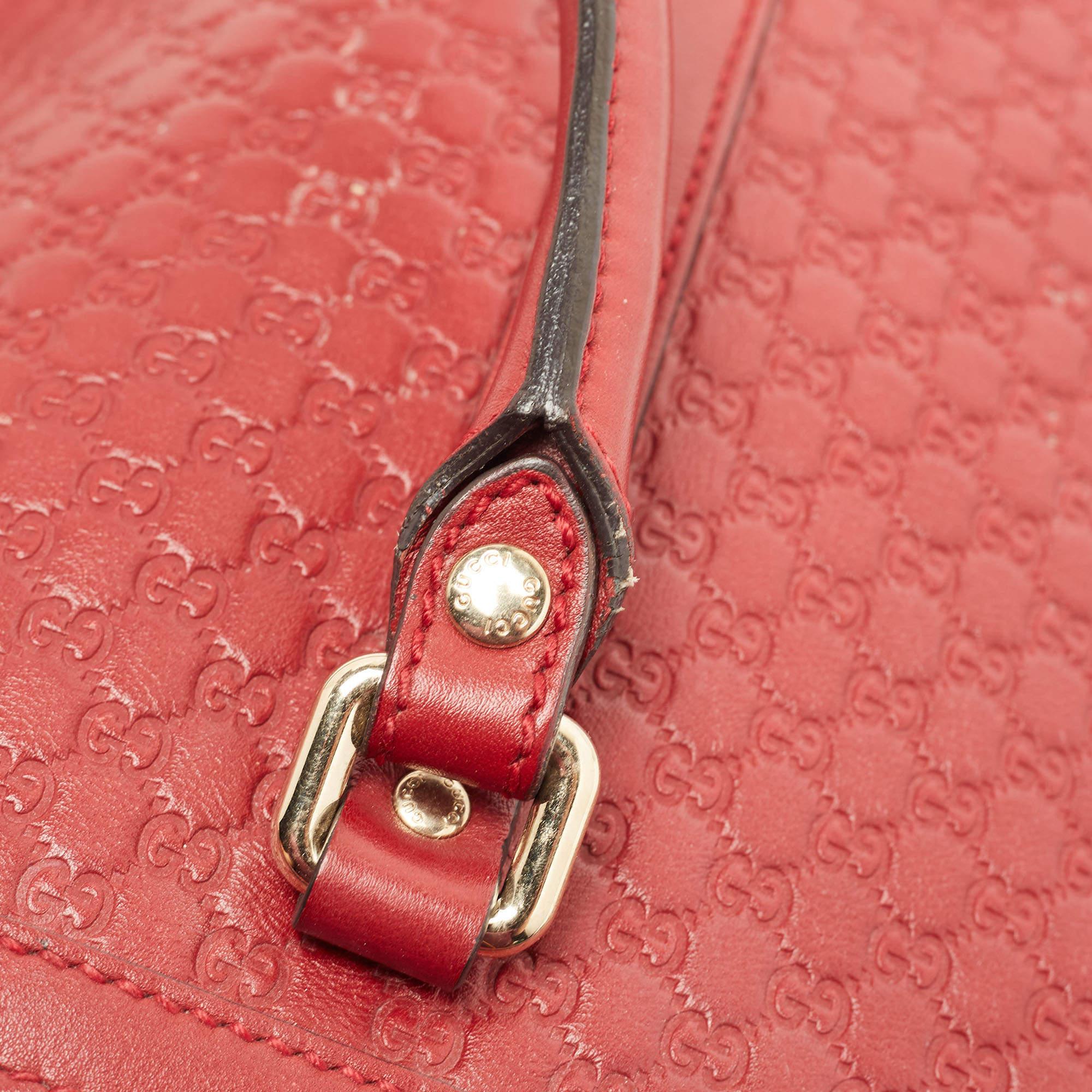 Gucci Red Microguccissima Leather Margaux Tote 4