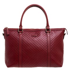 Gucci Red Microguccissima Leather Margaux Tote
