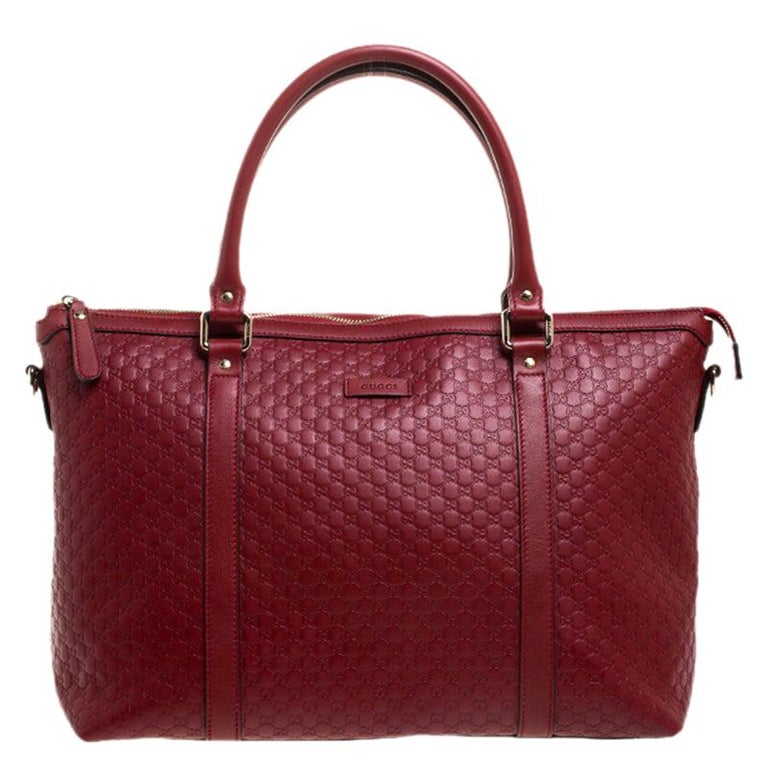 Gucci Red Microguccissima Leather Margaux Tote at 1stDibs | gucci tote ...