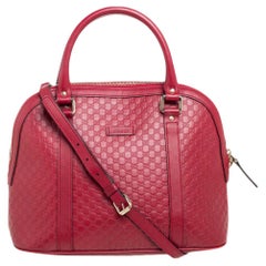 Gucci Red Microguccissima Leather Medium Dome Bag