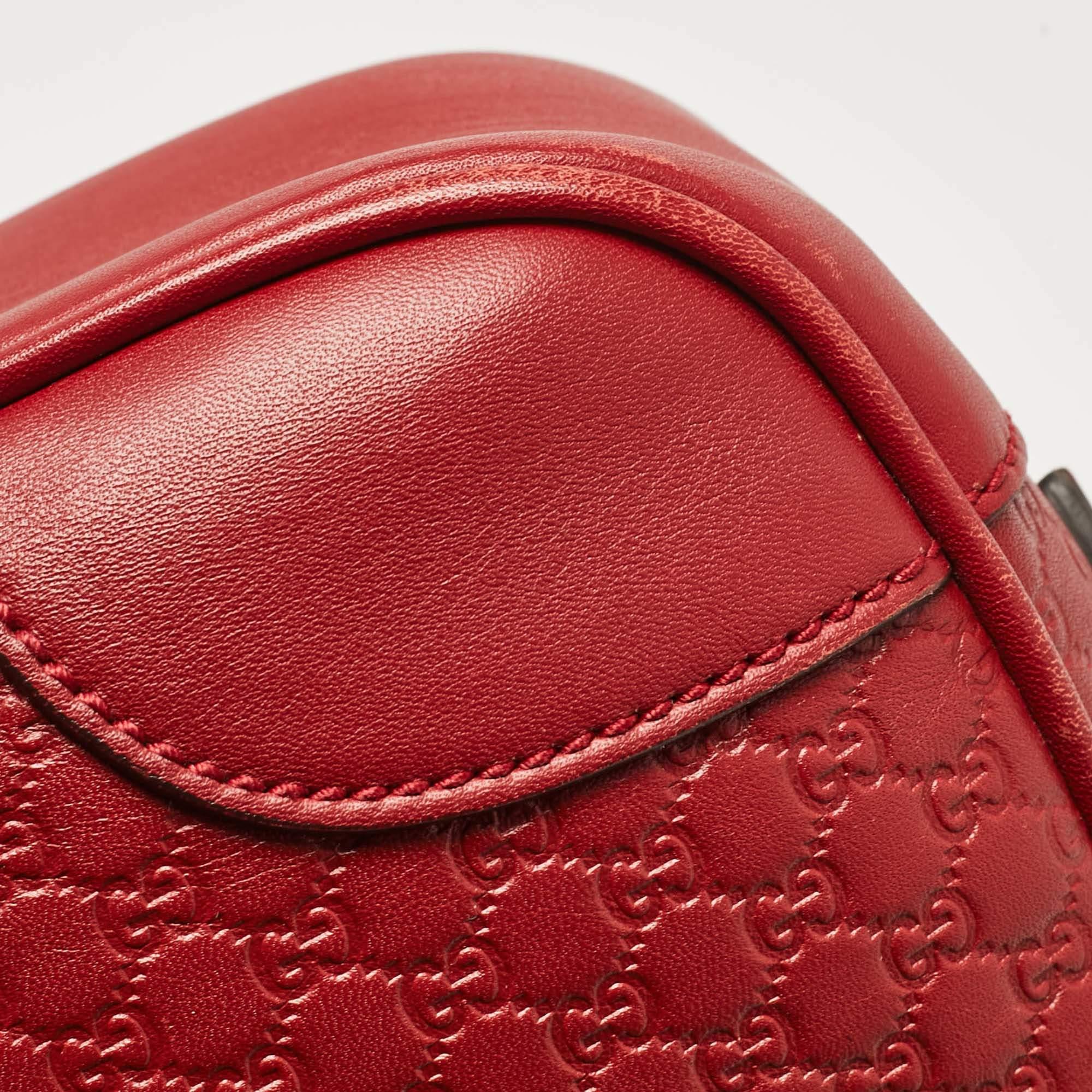 Gucci Red Microguccissima Leather Mini Bree Crossbody Bag 1