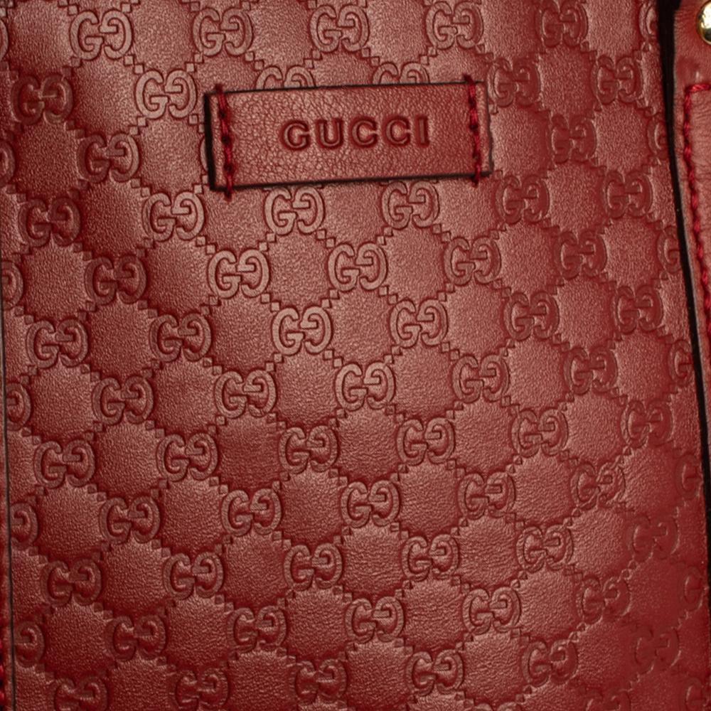 Gucci Red Microguccissima Leather Mini Dome Bag In Good Condition In Dubai, Al Qouz 2