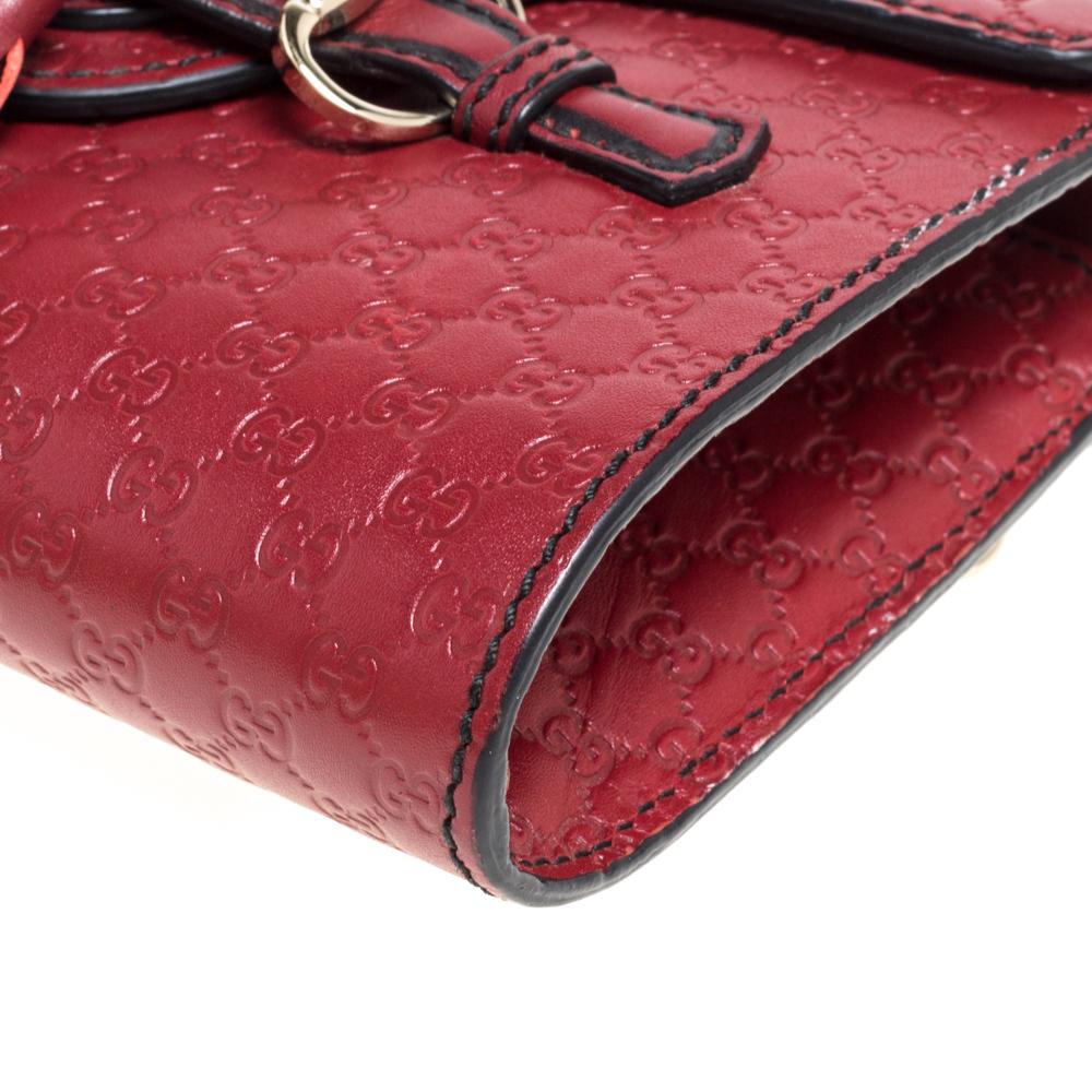 Gucci Red Microguccissima Leather Mini Emily Chain Shoulder Bag 3