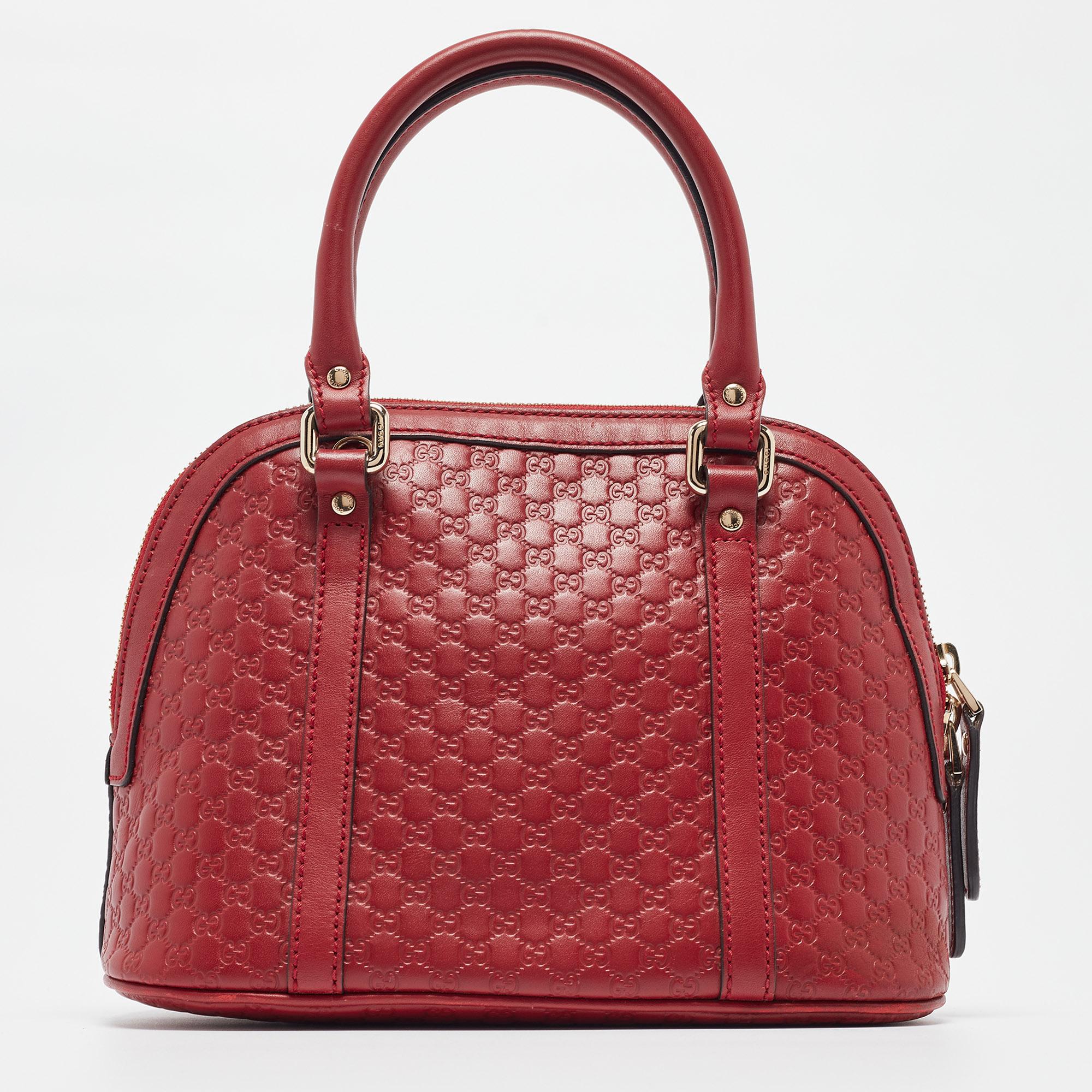 Indulge in luxury with this Gucci red bag. Meticulously crafted from premium materials, it combines exquisite design, impeccable craftsmanship, and timeless elegance. Elevate your style with this fashion accessory.

Includes: Detachable Strap