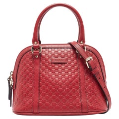 Gucci Red Microguccissima Leather Mini Nice Dome Bag